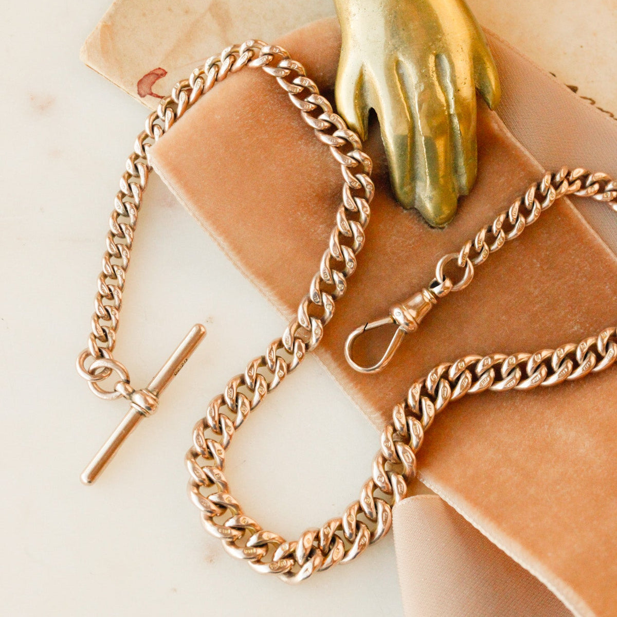 Billie 9k Gold Victorian Graduated Curb Chain