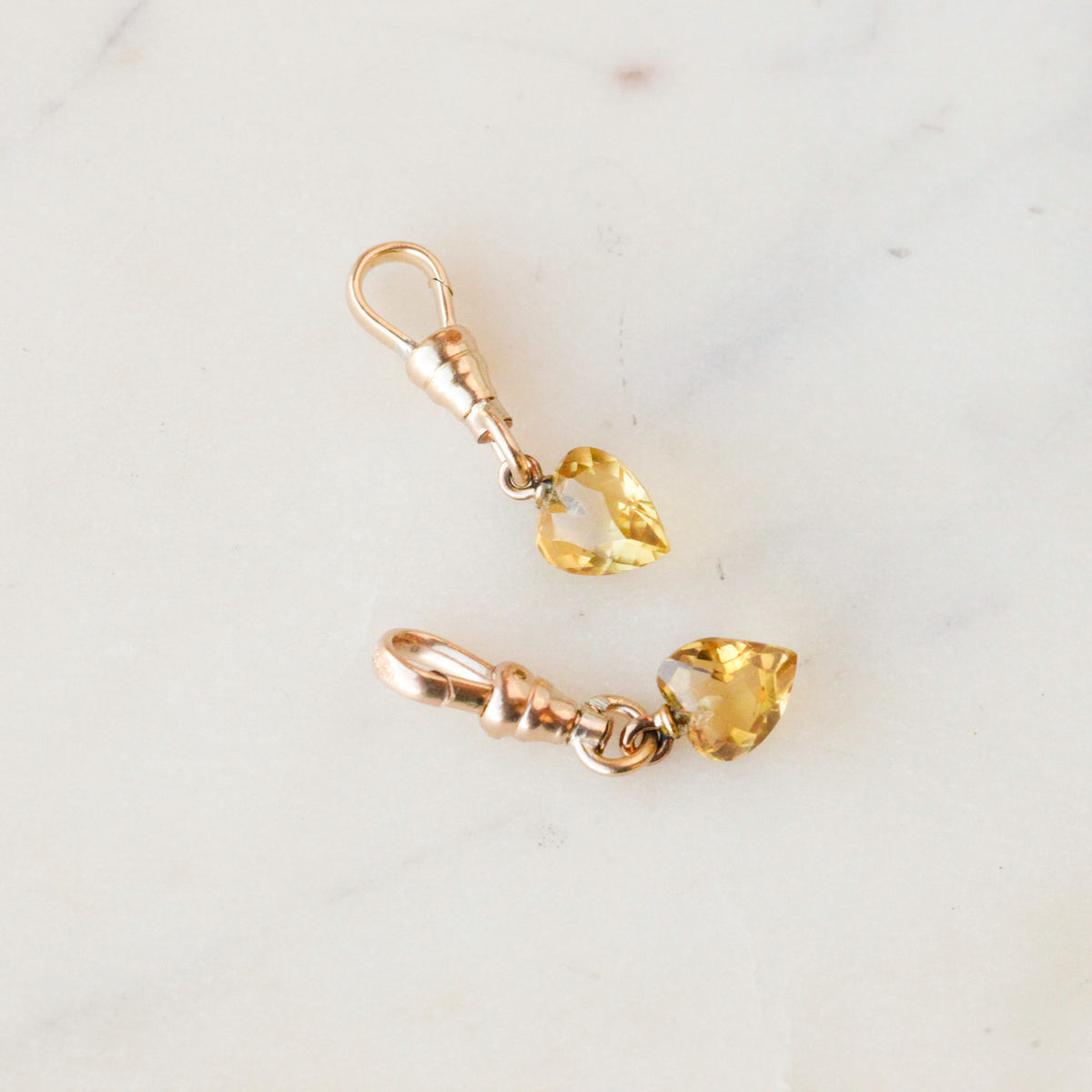 Allicent Citrine Heart Charms