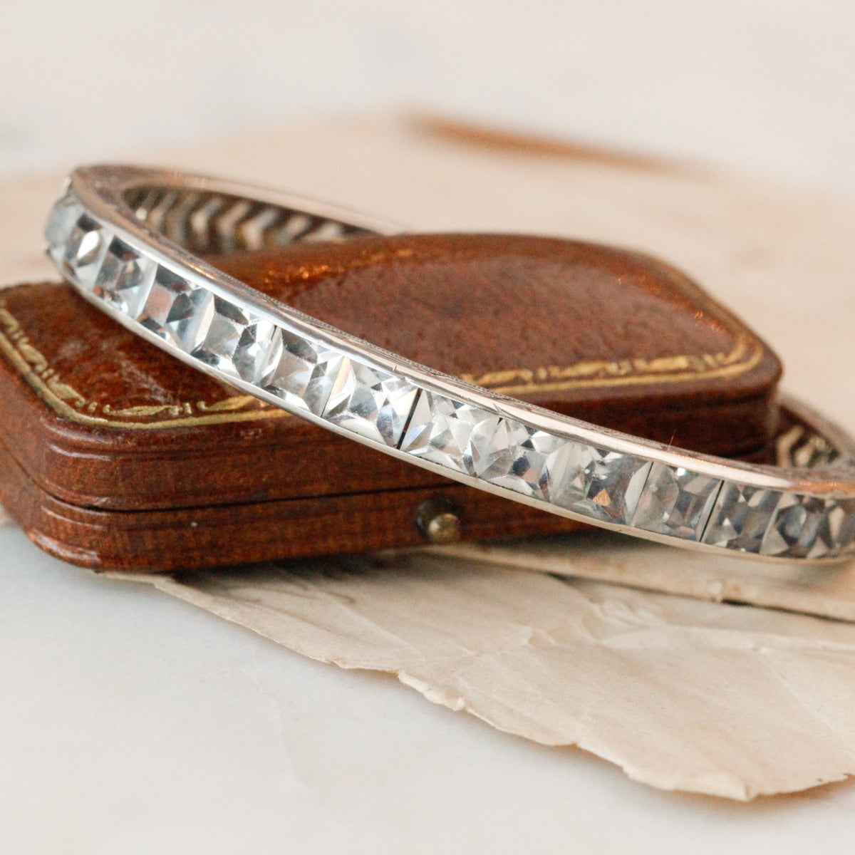 Penelope Art Deco Crystal Channel-Set Bangle