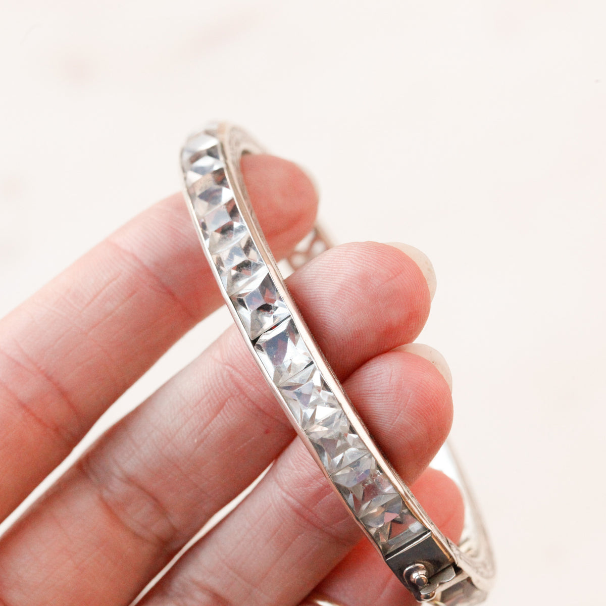Penelope Art Deco Crystal Channel-Set Bangle