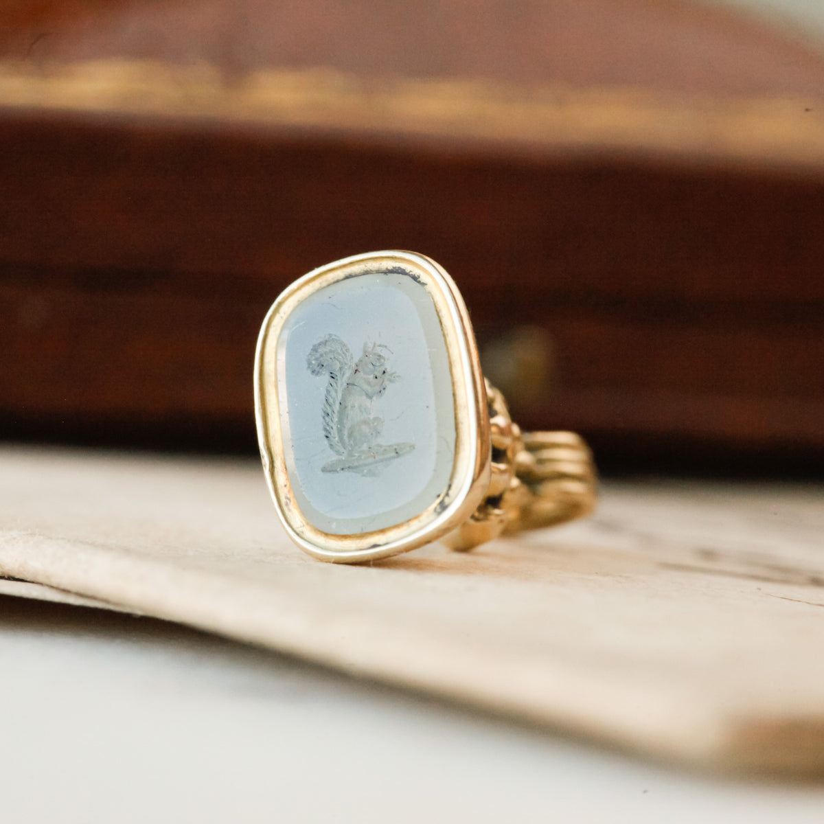 Hazel Victorian Squirrel Seal Pendant
