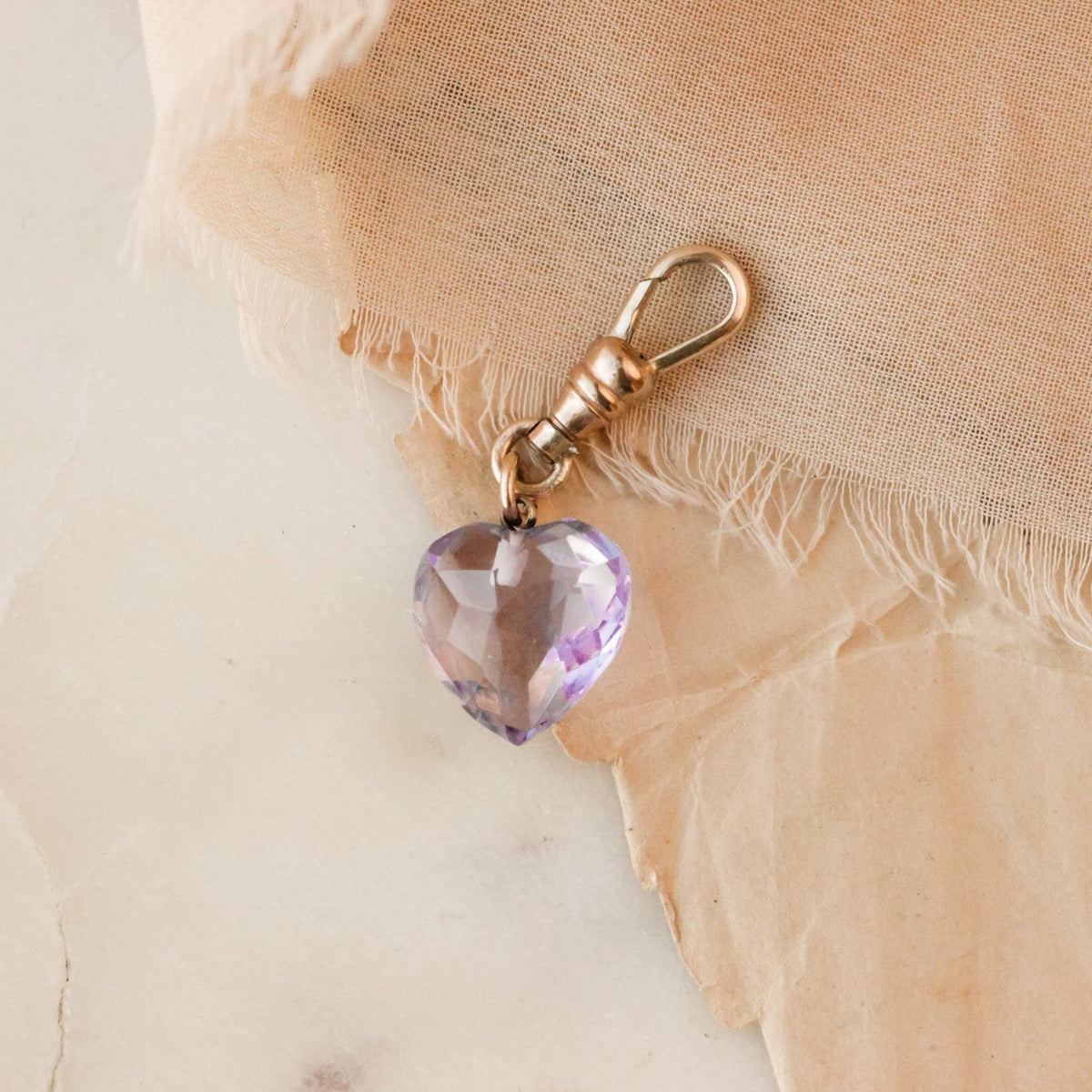 Jorgie Amethyst Heart Charm