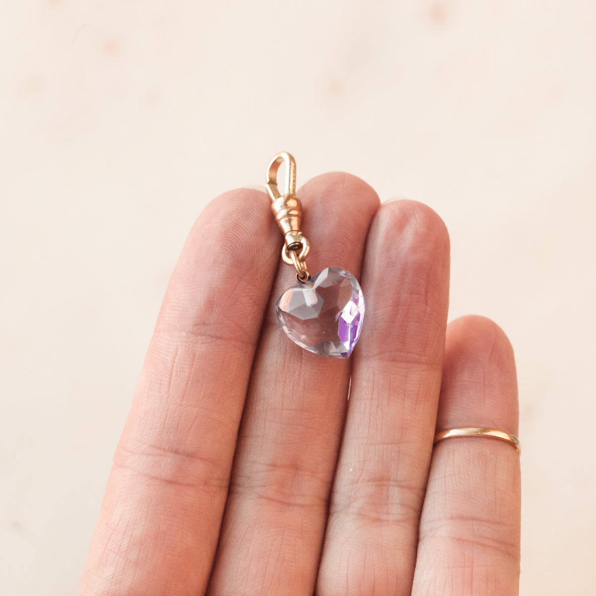 Jorgie Amethyst Heart Charm