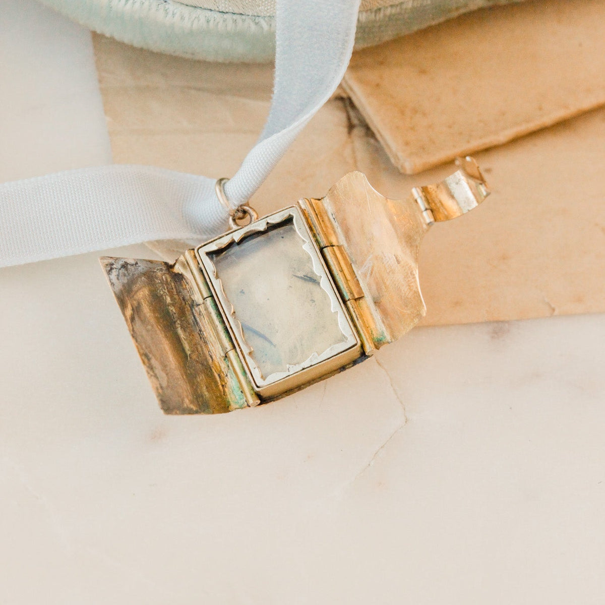 Edith Victorian Engraved Book Locket Pendant