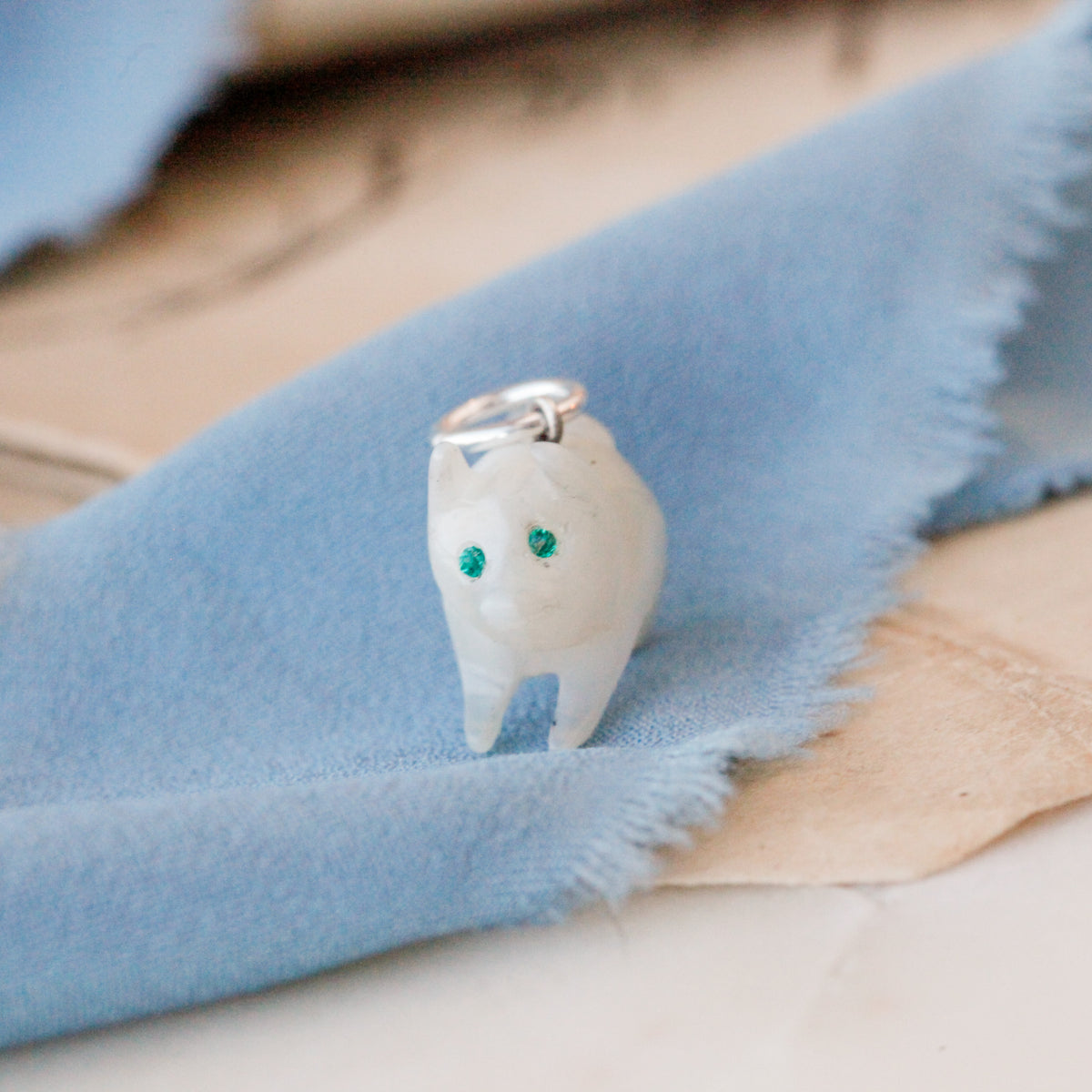Vintage Mother of Pearl Pig Charm