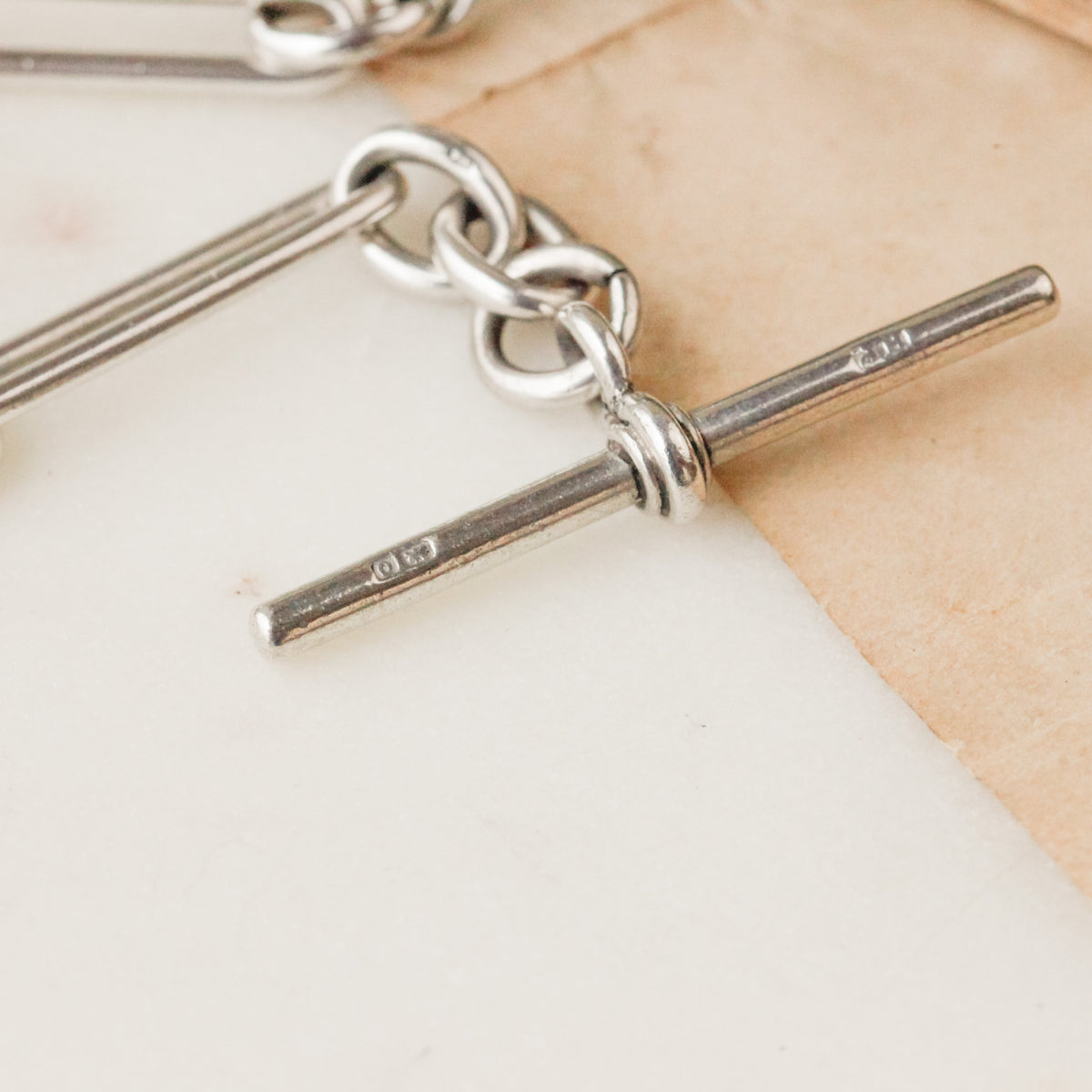 Victorian Sterling Silver Trombone Chain