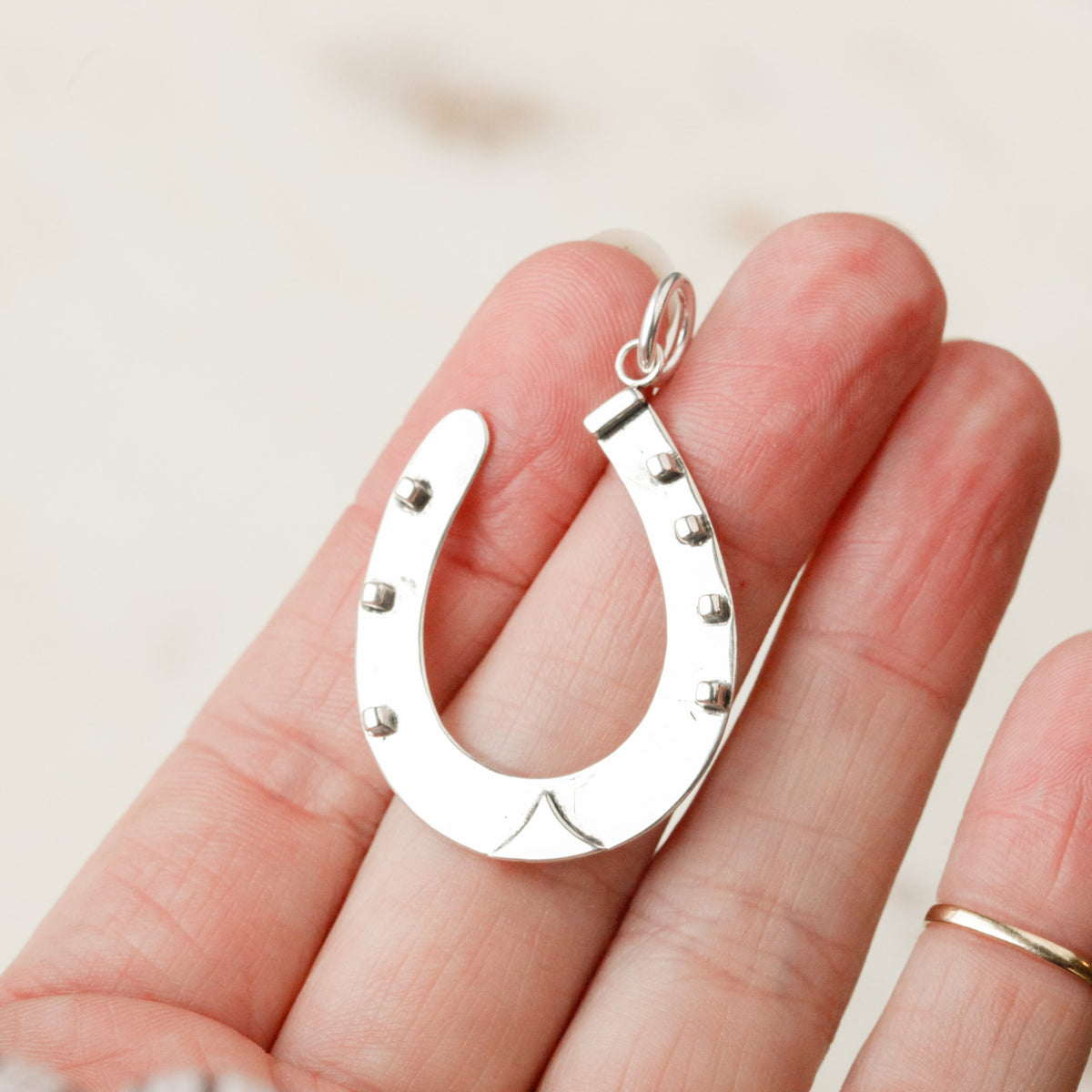 Georgiana "Lucky 7" Horseshoe Pendant