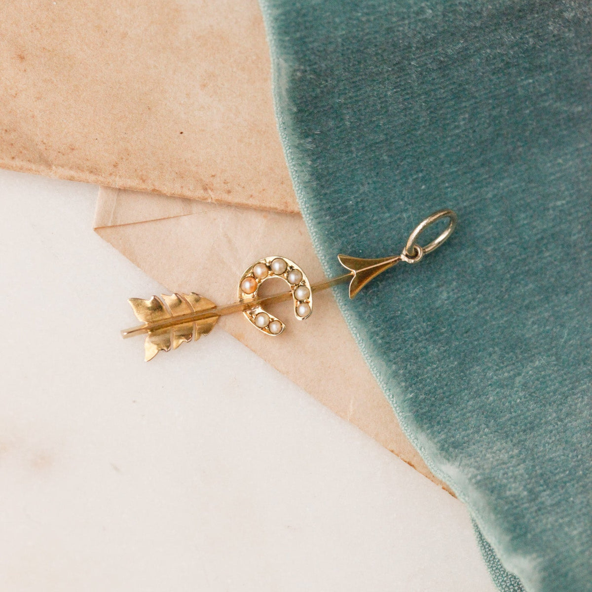 Adelaide Pearl Lover's Arrow Pendant
