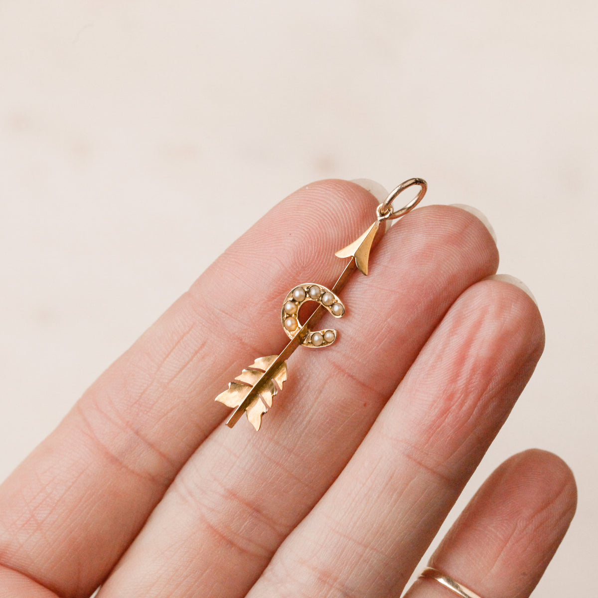 Adelaide Pearl Lover's Arrow Pendant