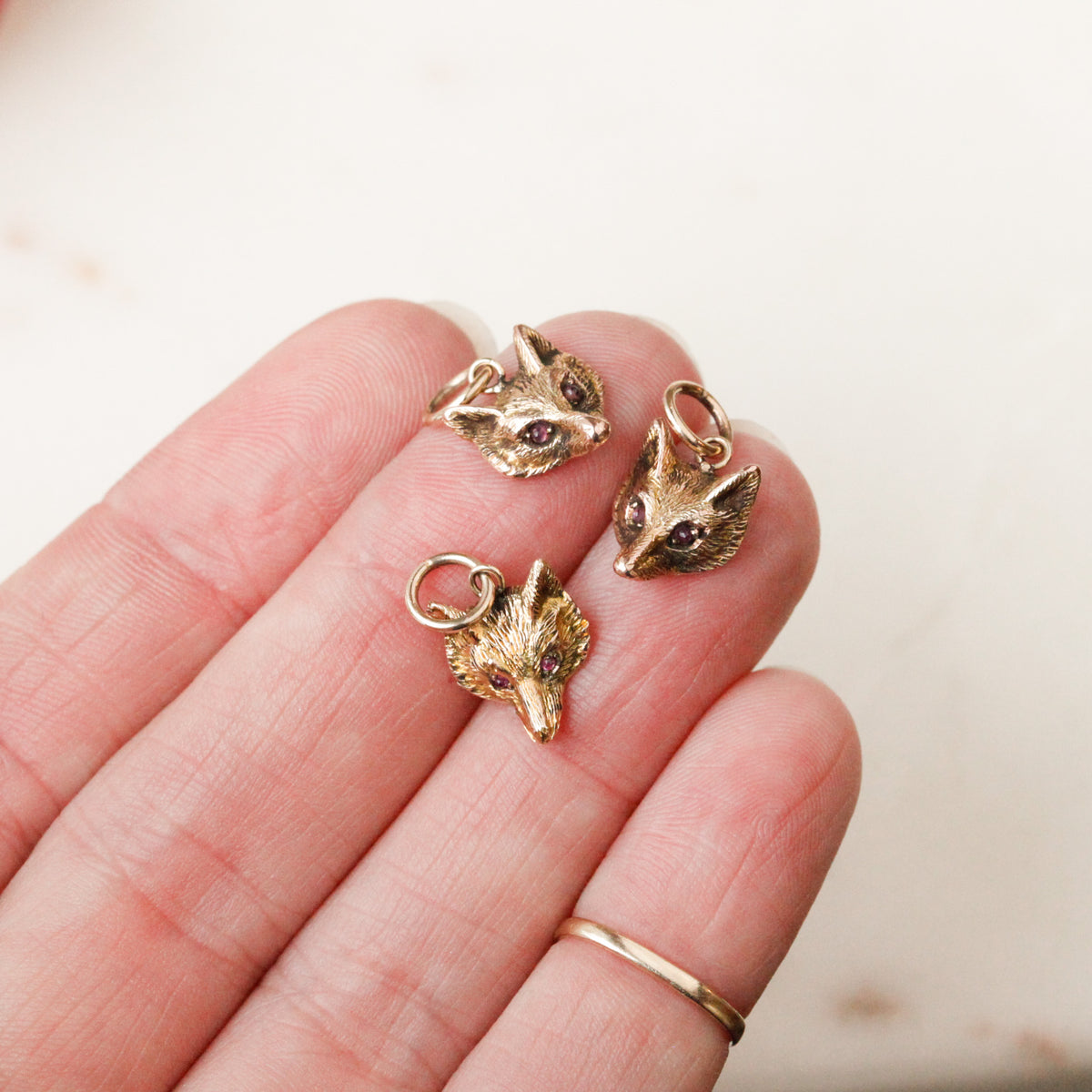 Victorian Gold Fox Pendants