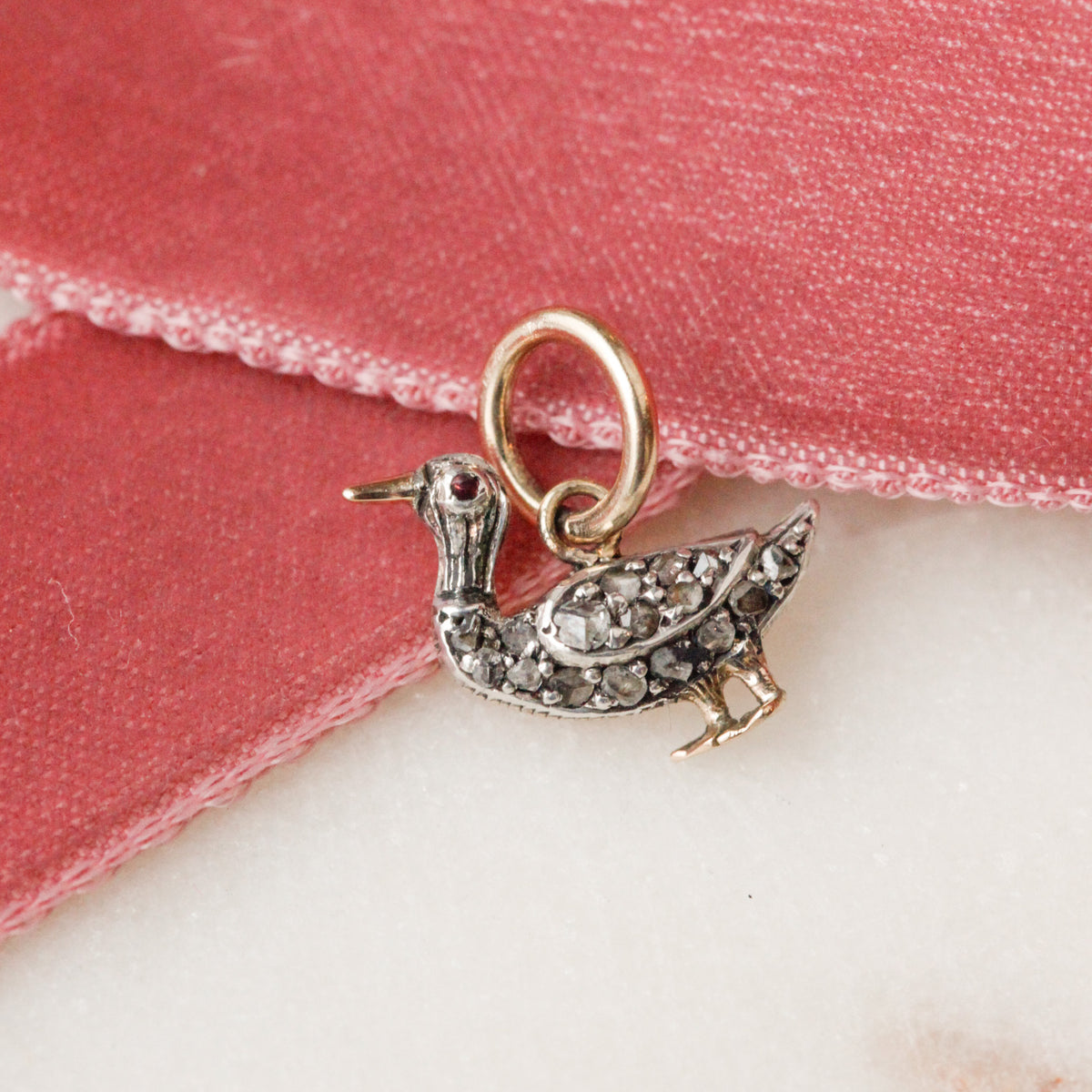 Margot Victorian Diamond Duck Charm