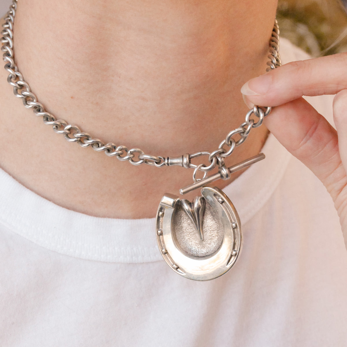 Lucky Horseshoe and Hoof Pendant