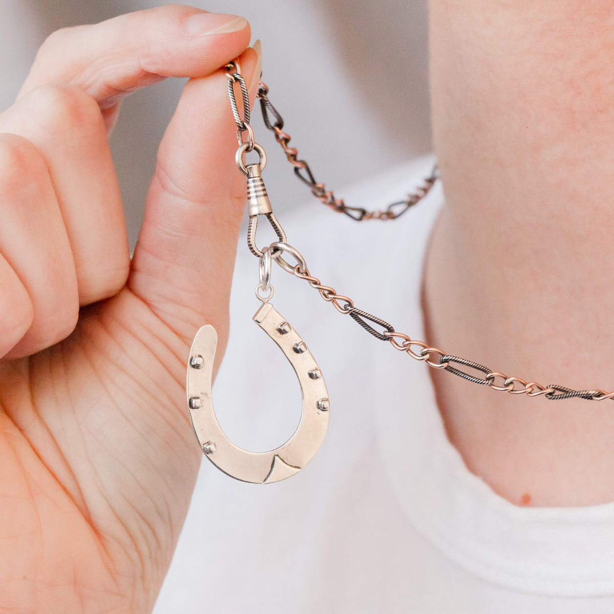 Georgiana "Lucky 7" Horseshoe Pendant