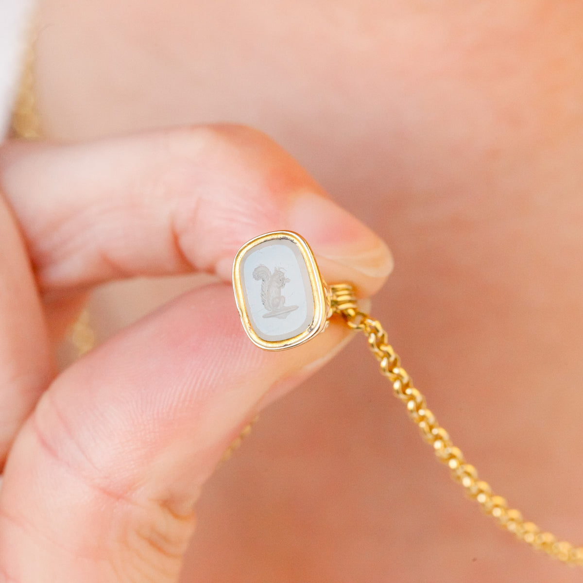Hazel Victorian Squirrel Seal Pendant