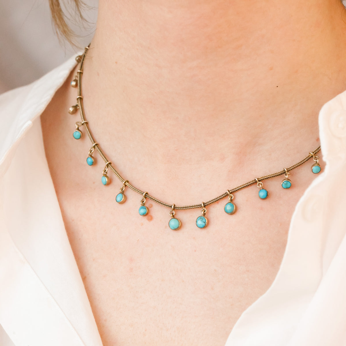 Florence Turquoise Forget-Me-Not Necklace