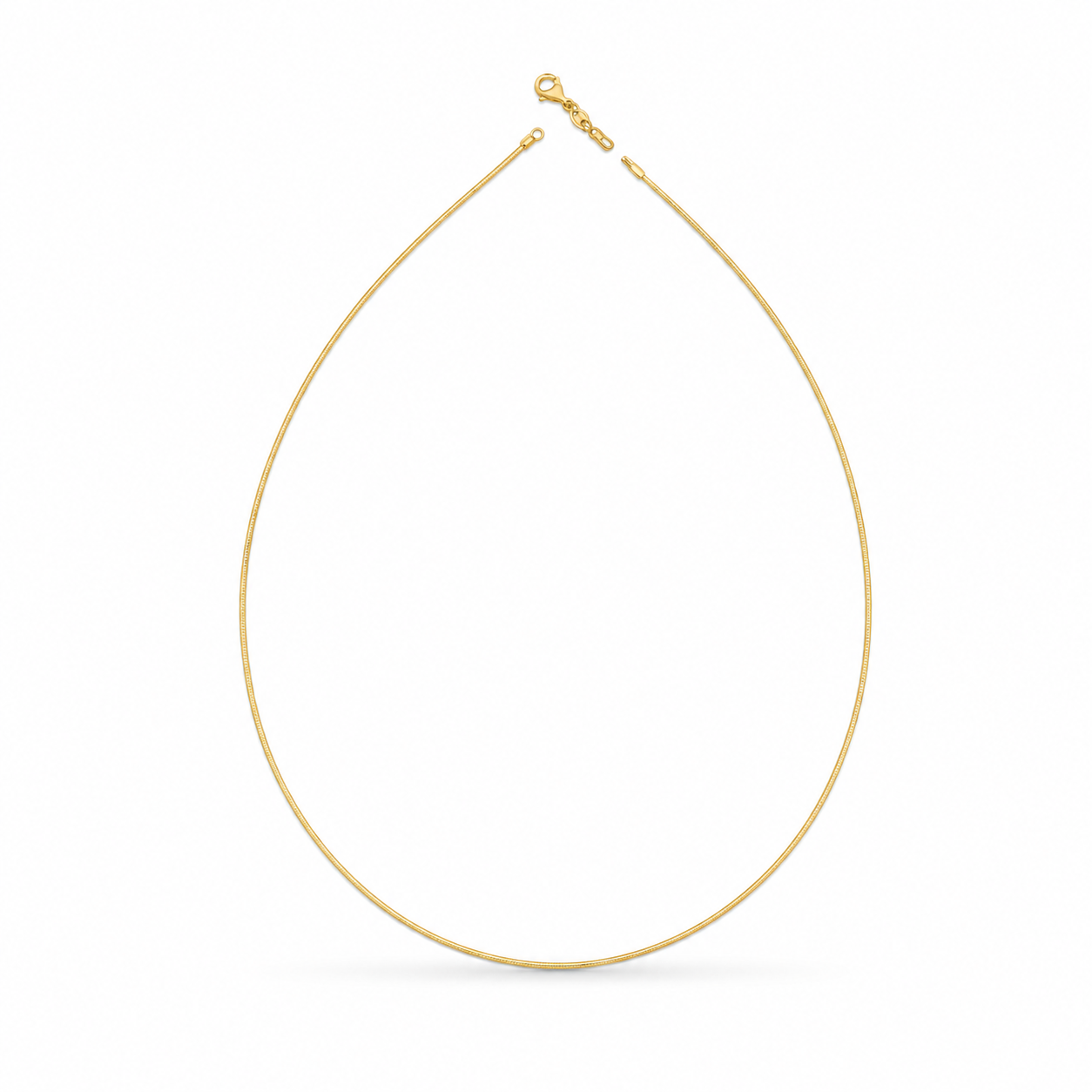 Classic Slim Gold Omega Necklace