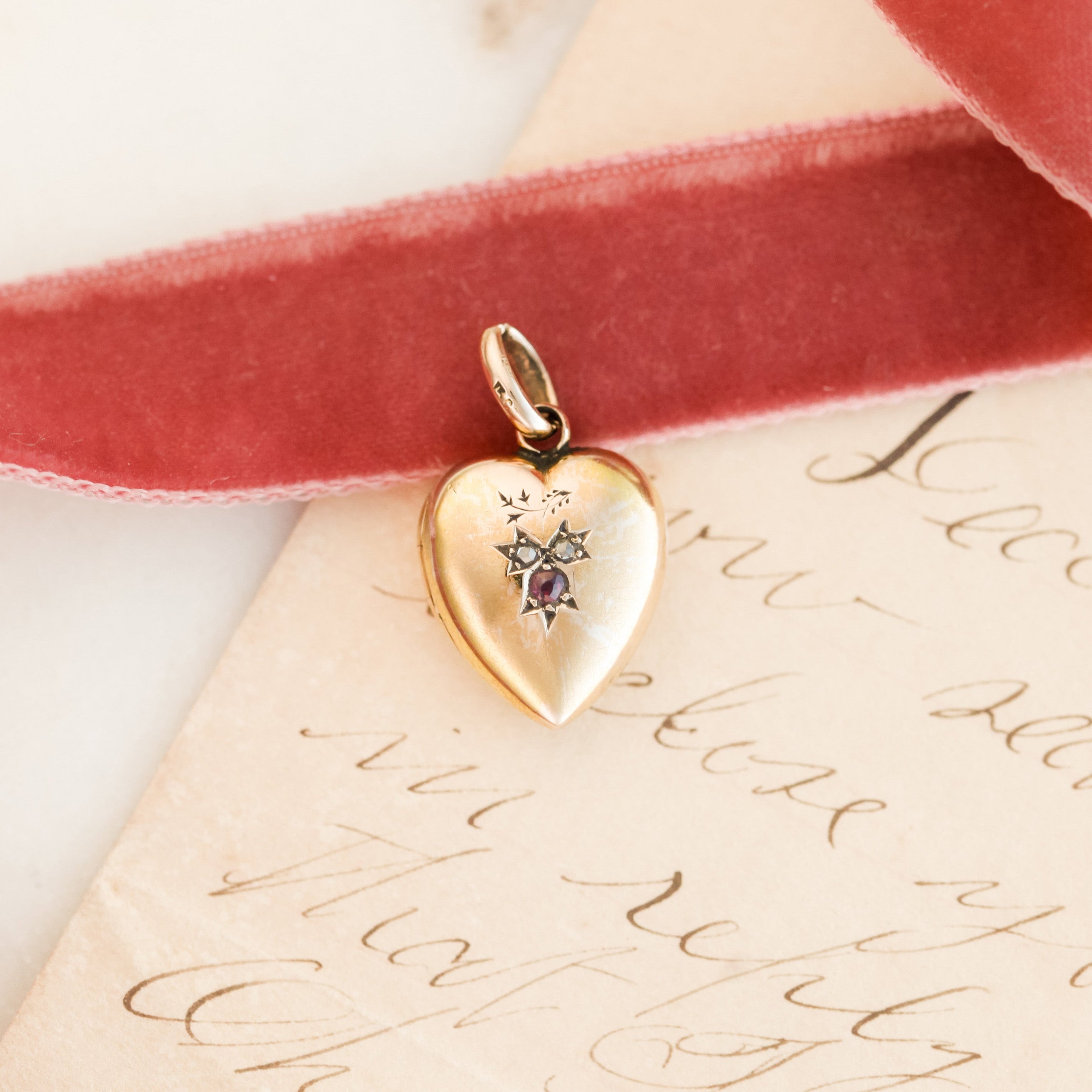 Eros Diamond + Ruby Heart Locket