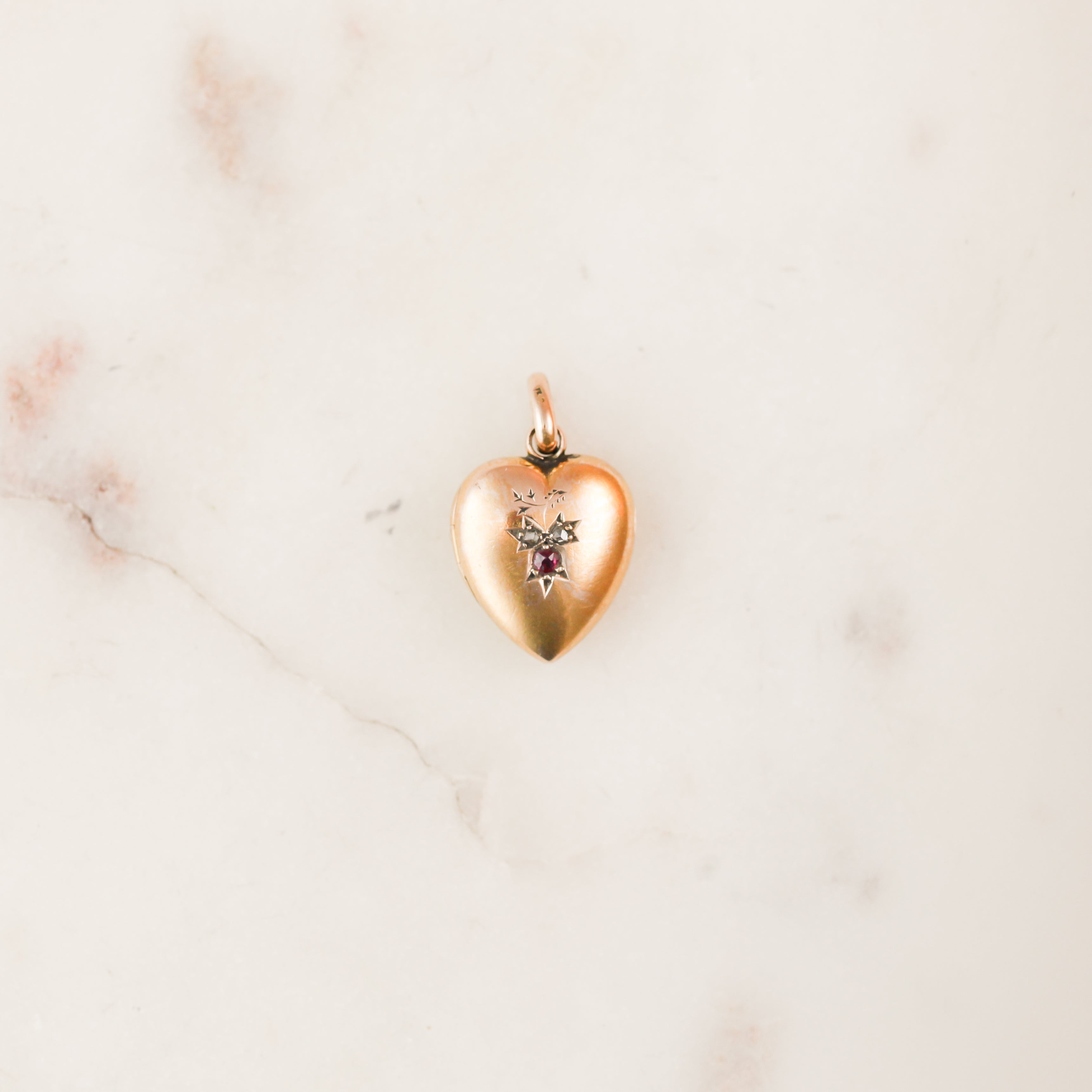 Eros Diamond + Ruby Heart Locket