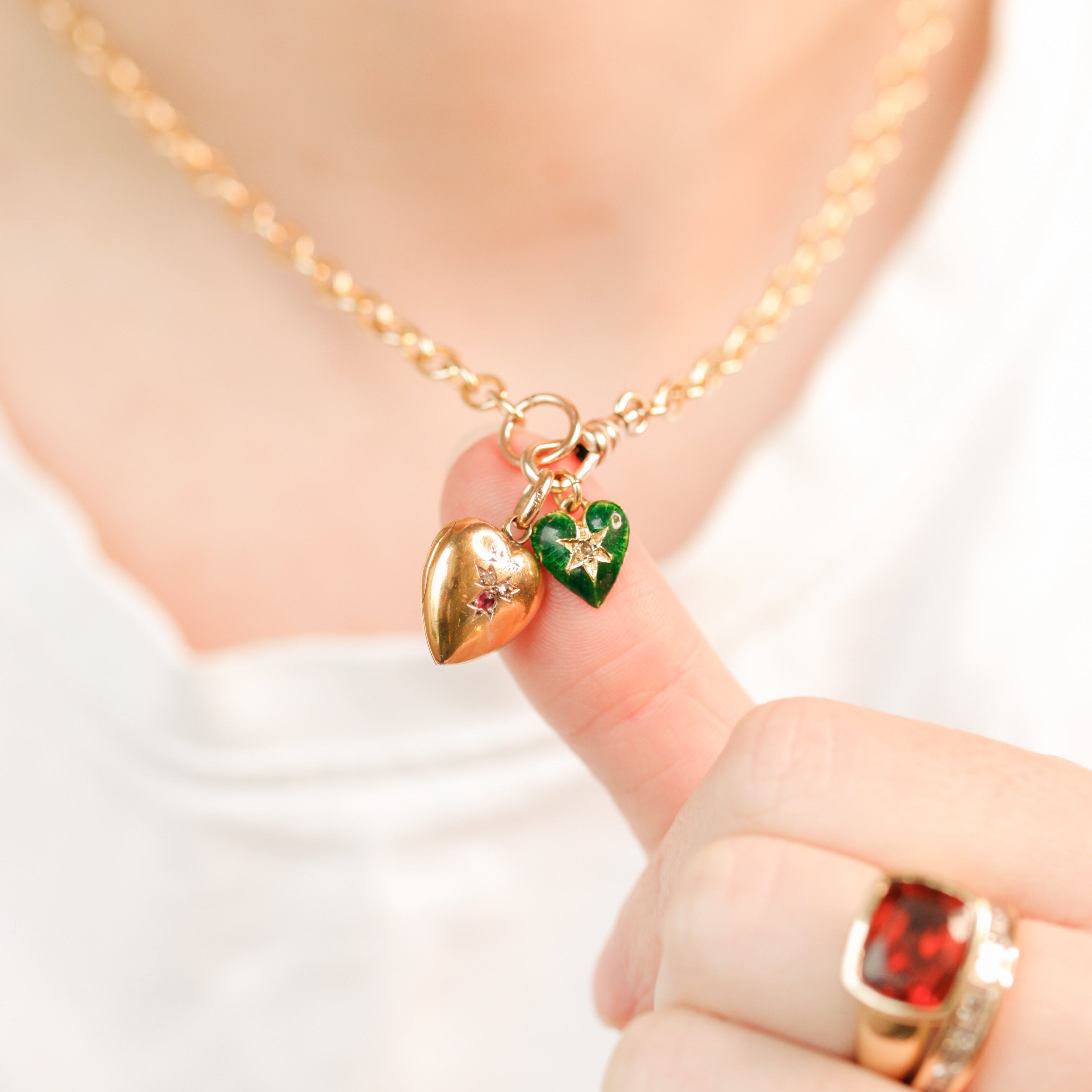 Hana Enamel Heart Charm