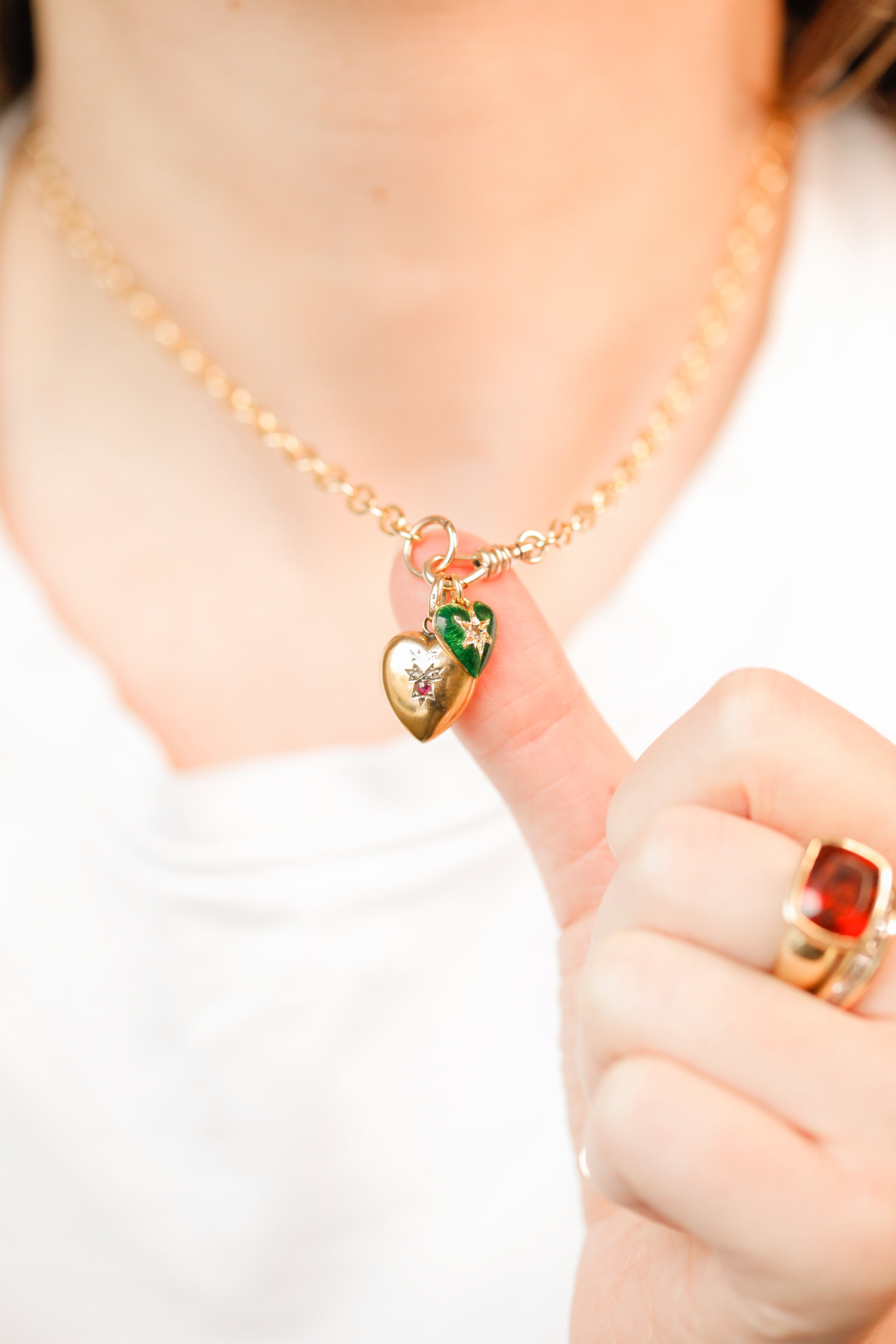 Eros Diamond + Ruby Heart Locket