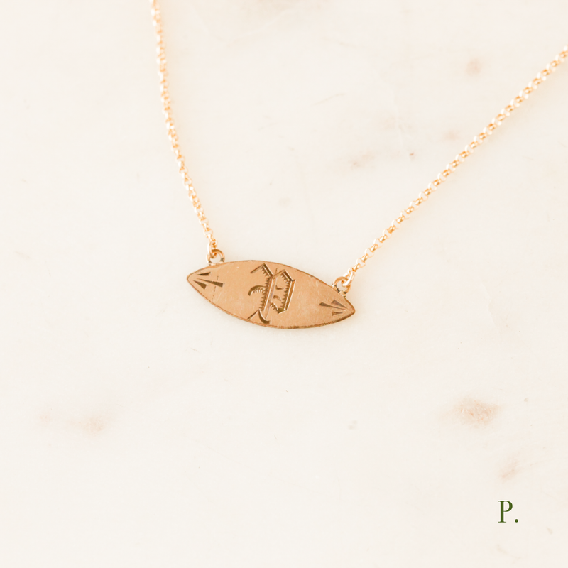 Victorian Engraved Initial Pendants