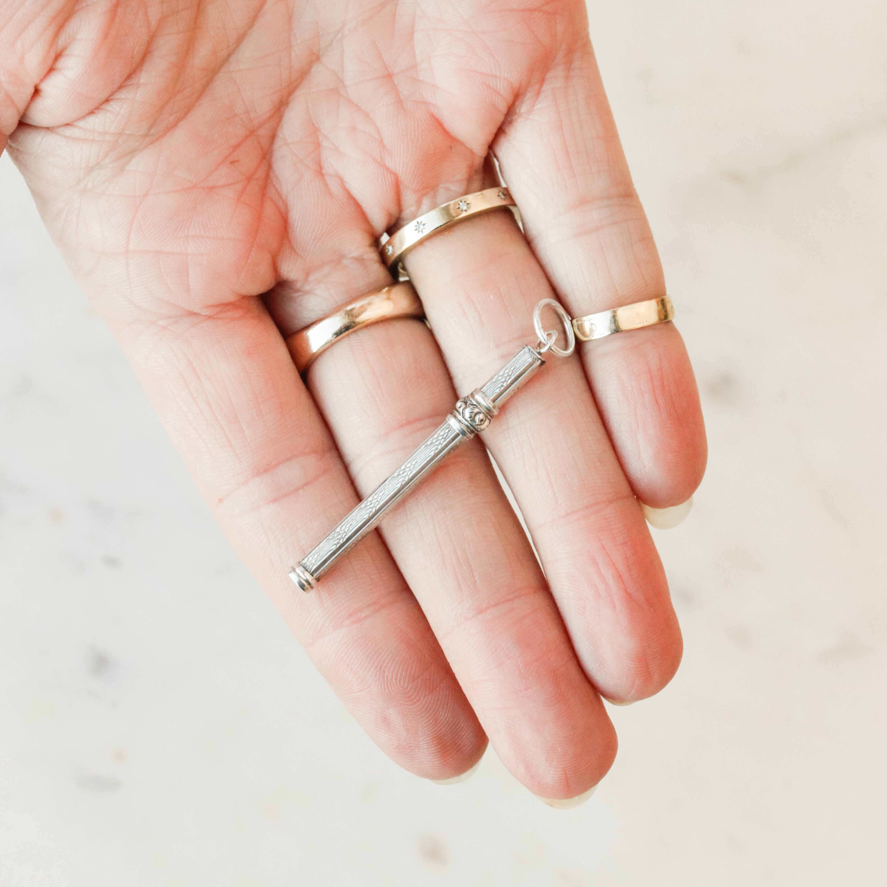 Victorian Silver Toothpick Charm