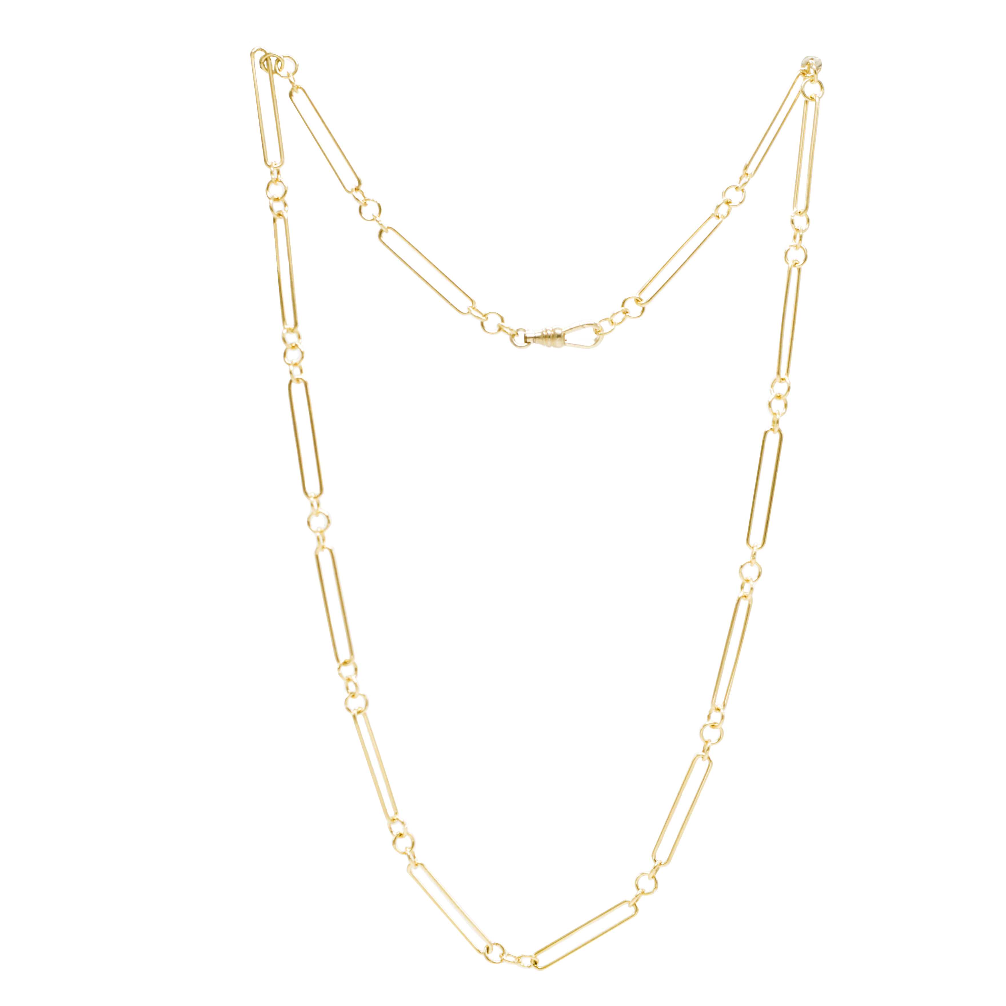 Classic Linked Trombone Chain in Gold Filled