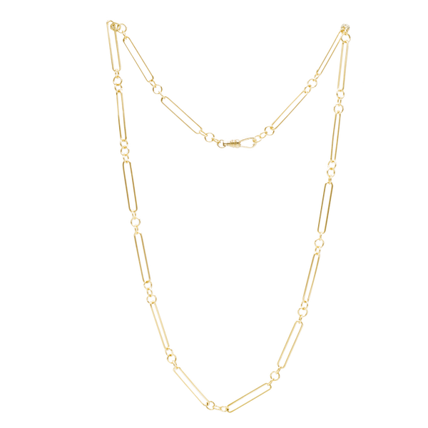 Classic Linked Trombone Chain in Gold Filled
