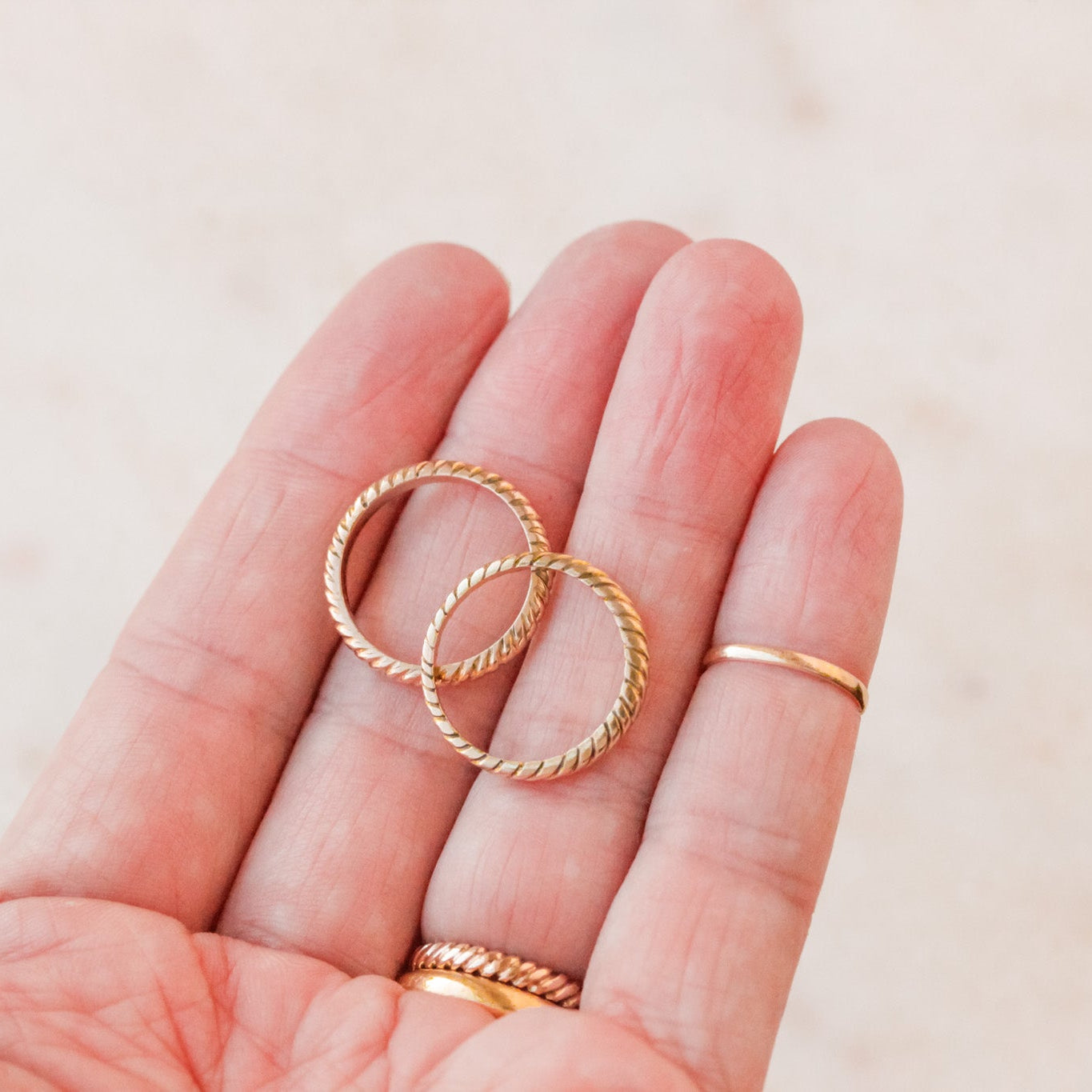 Vintage Solid Twist Rings
