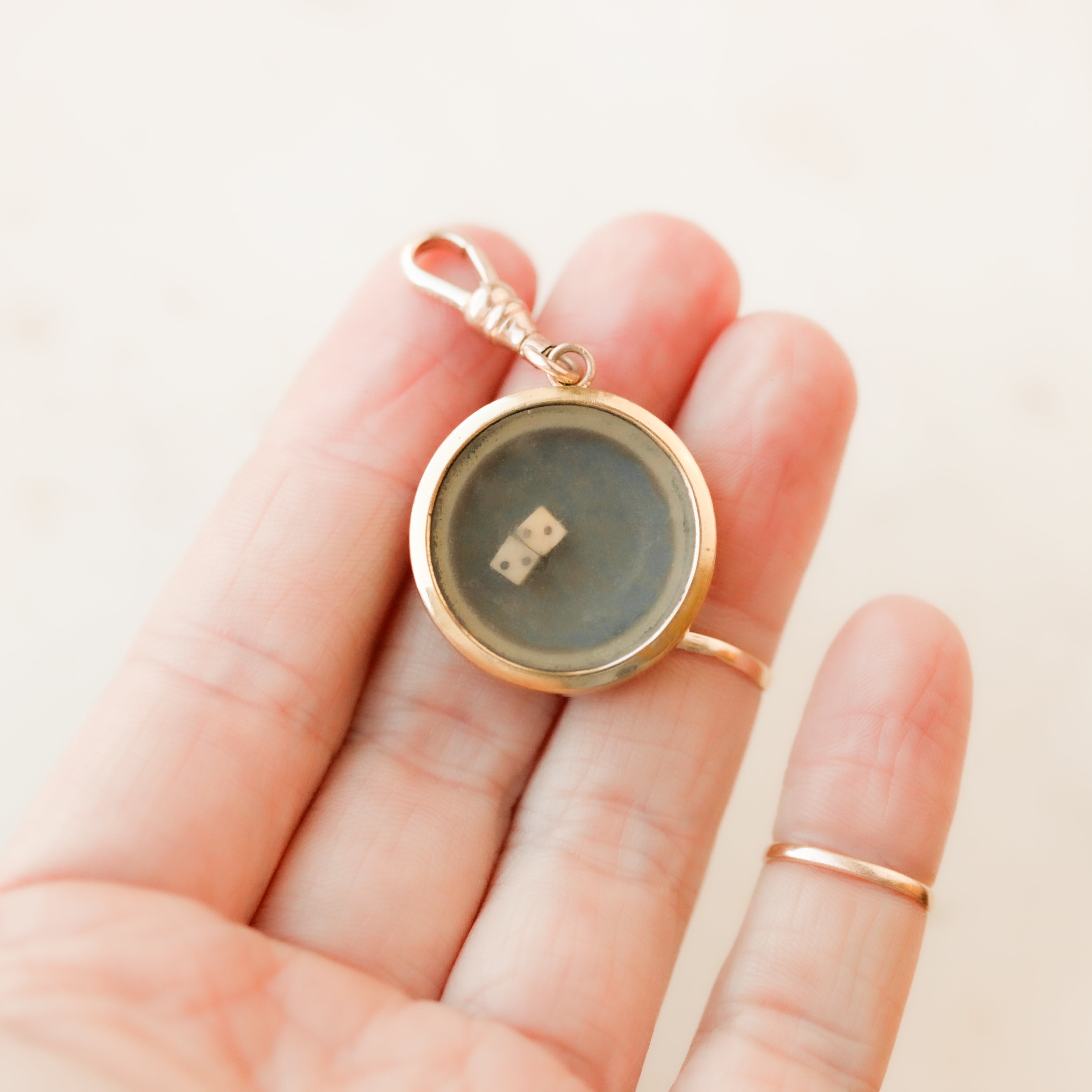 Gambler Rolling Dice Charm