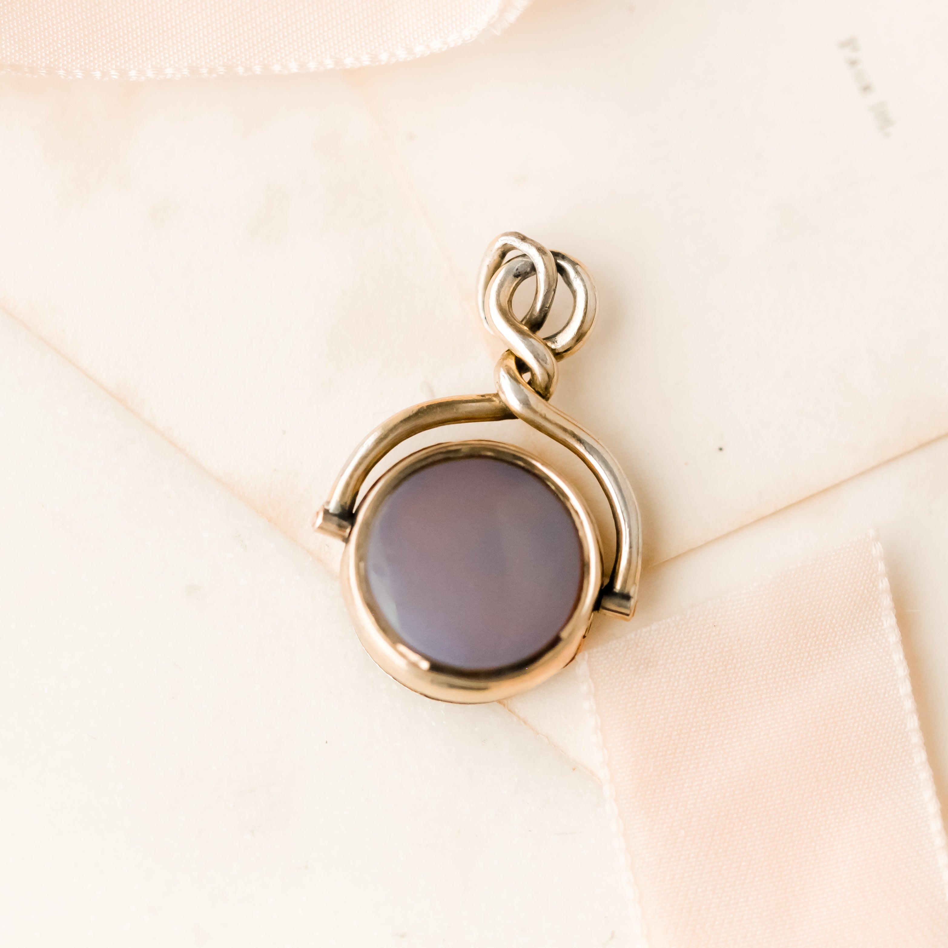 Secret Compartment Custom Gilt Bloodstone Fob