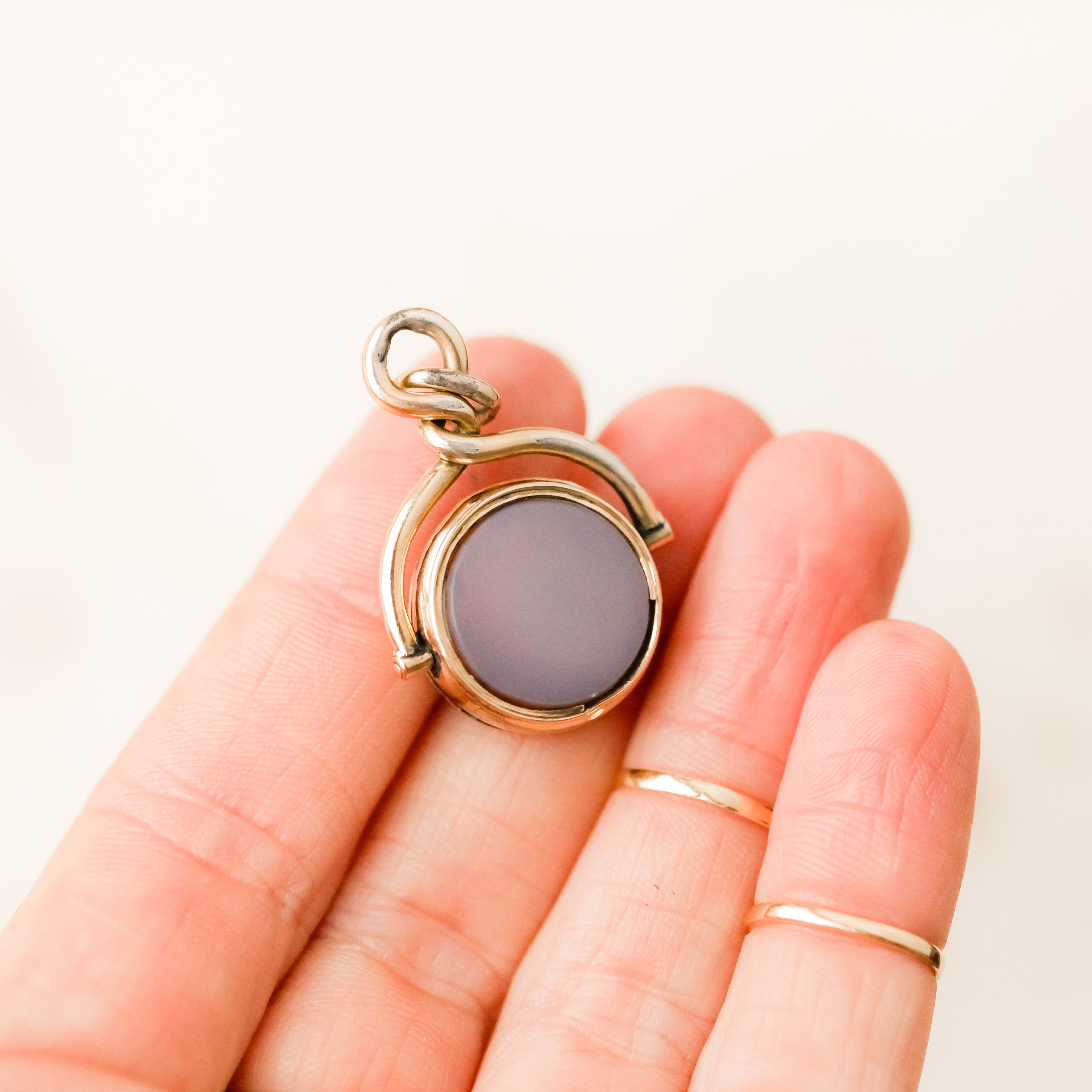 Secret Compartment Custom Gilt Bloodstone Fob