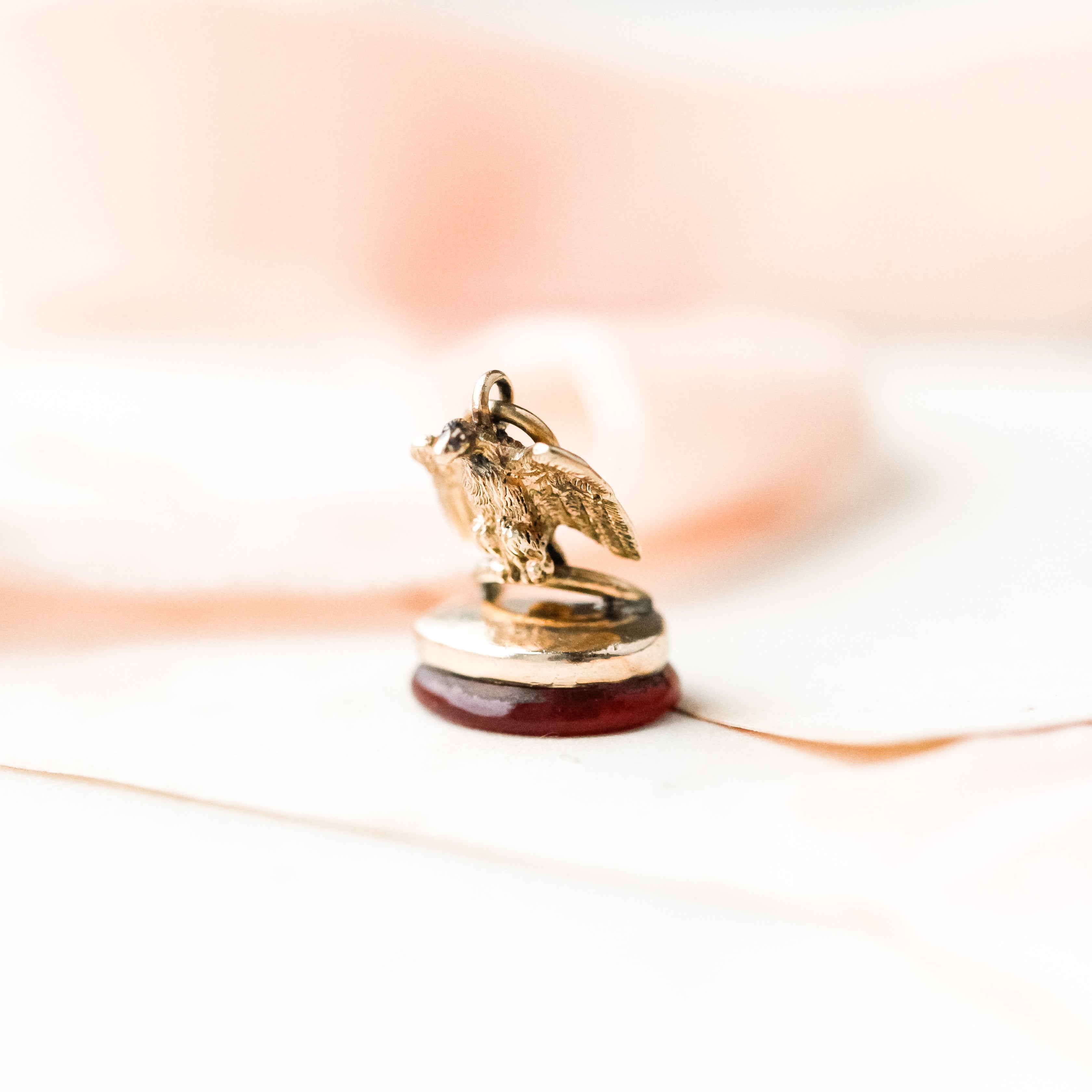 Victory Carnelian Eagle Charm