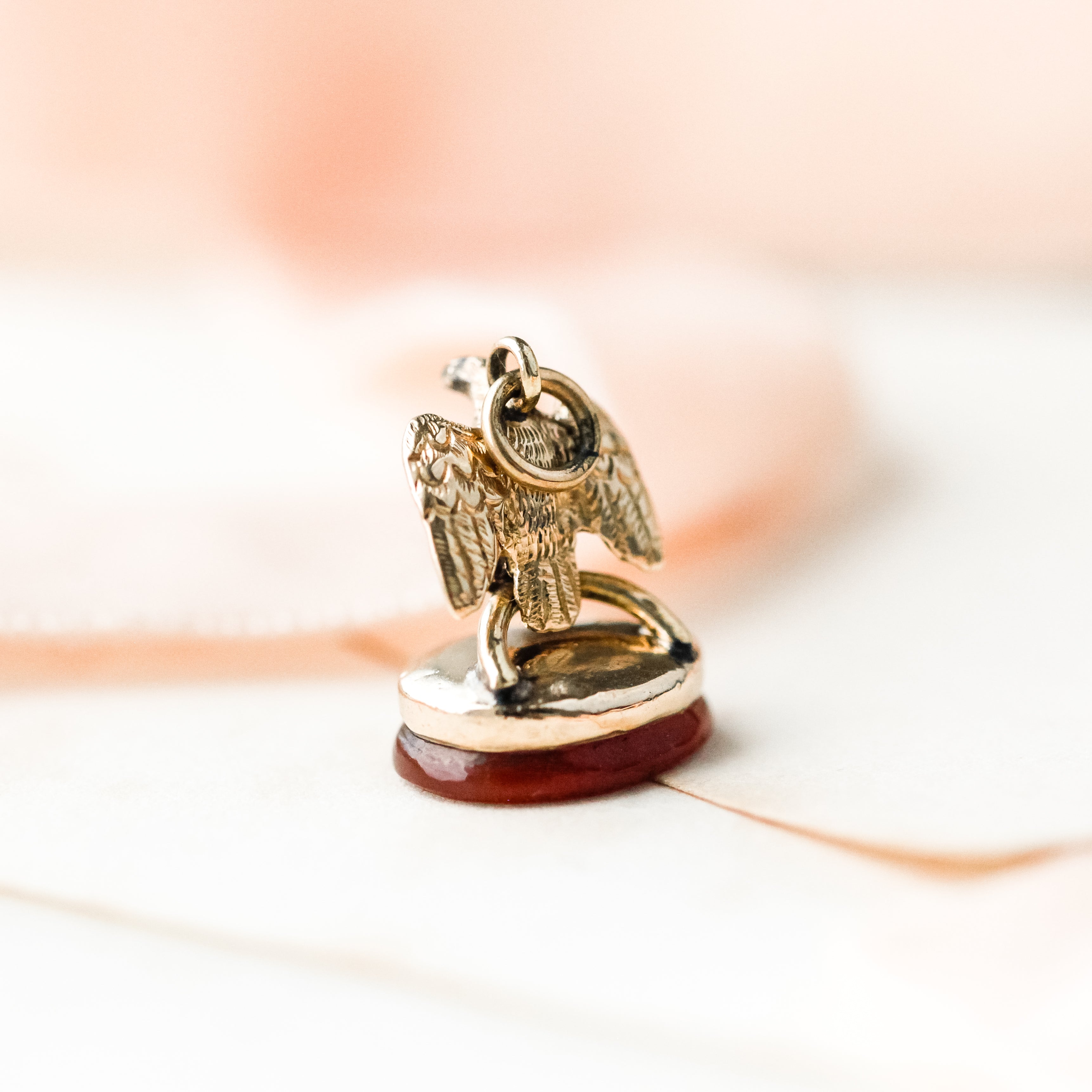 Victory Carnelian Eagle Charm