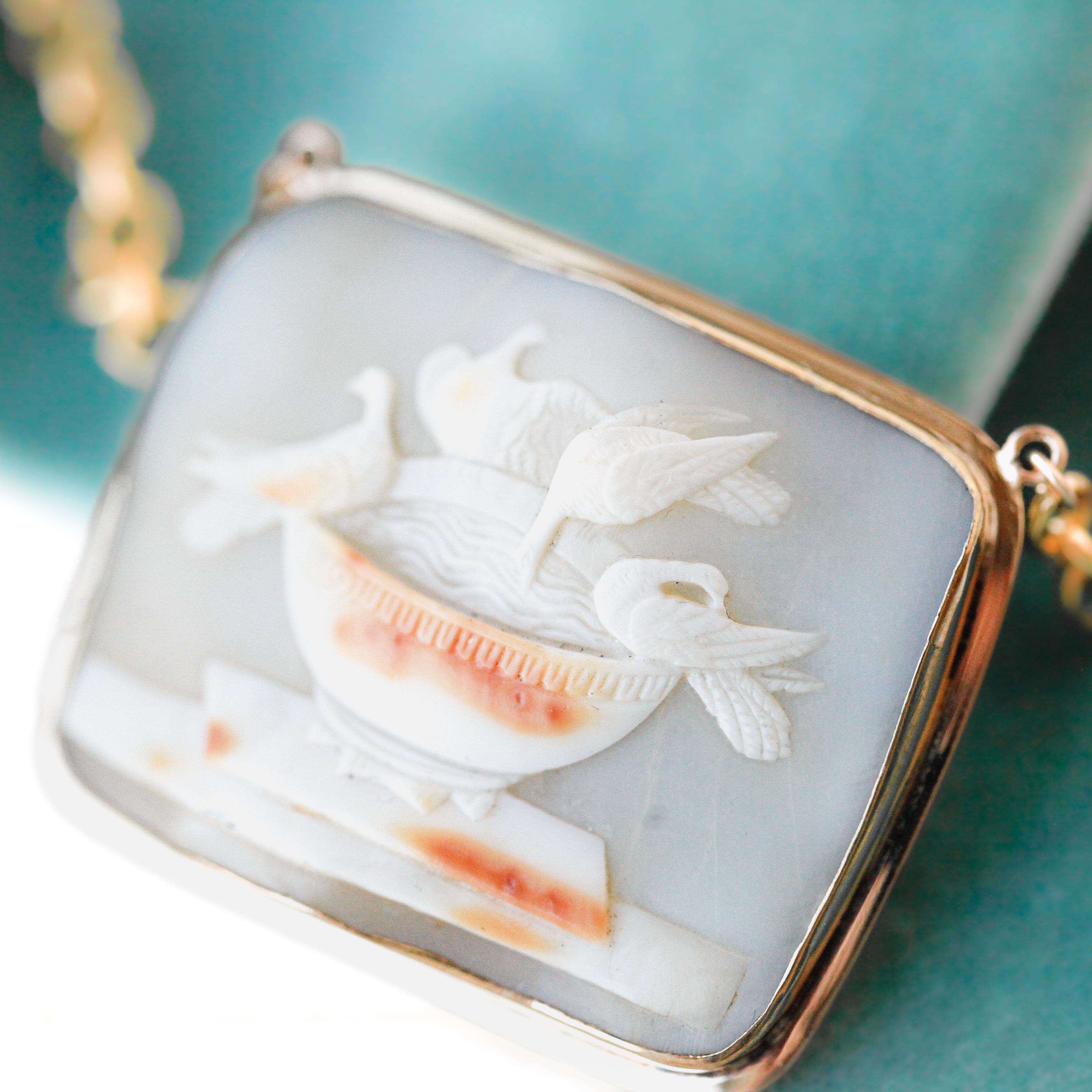 Pliny's Peace Doves Cameo Necklace