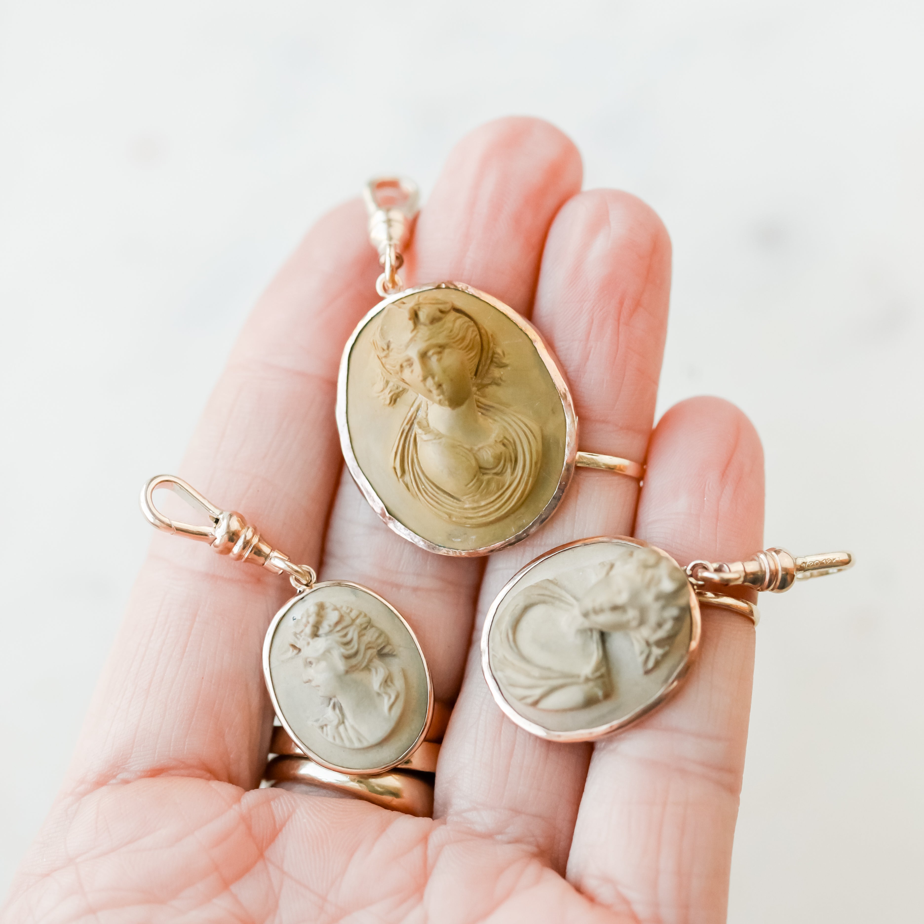 Lava Cameo Charms