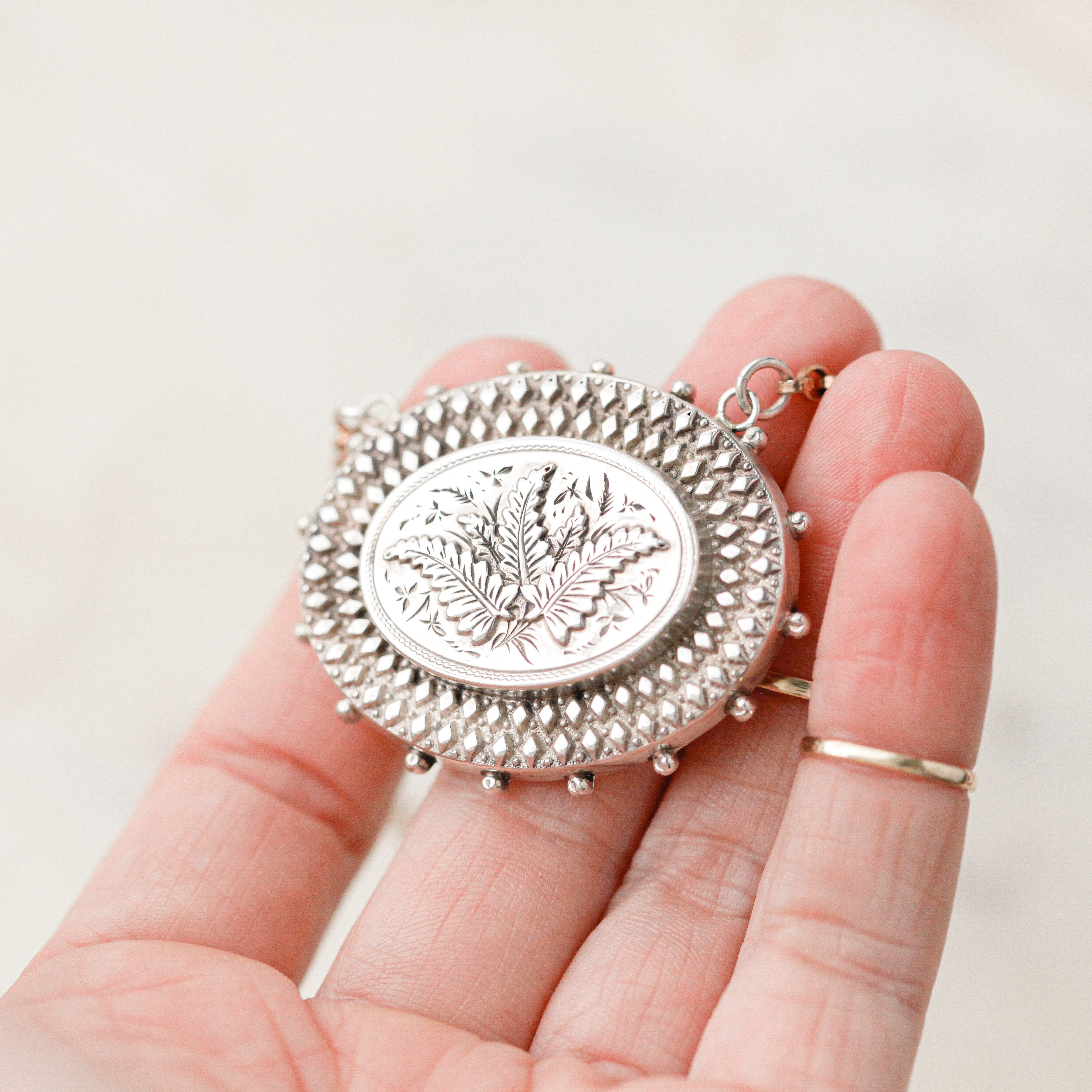 Fern Hidden Locket Pendant