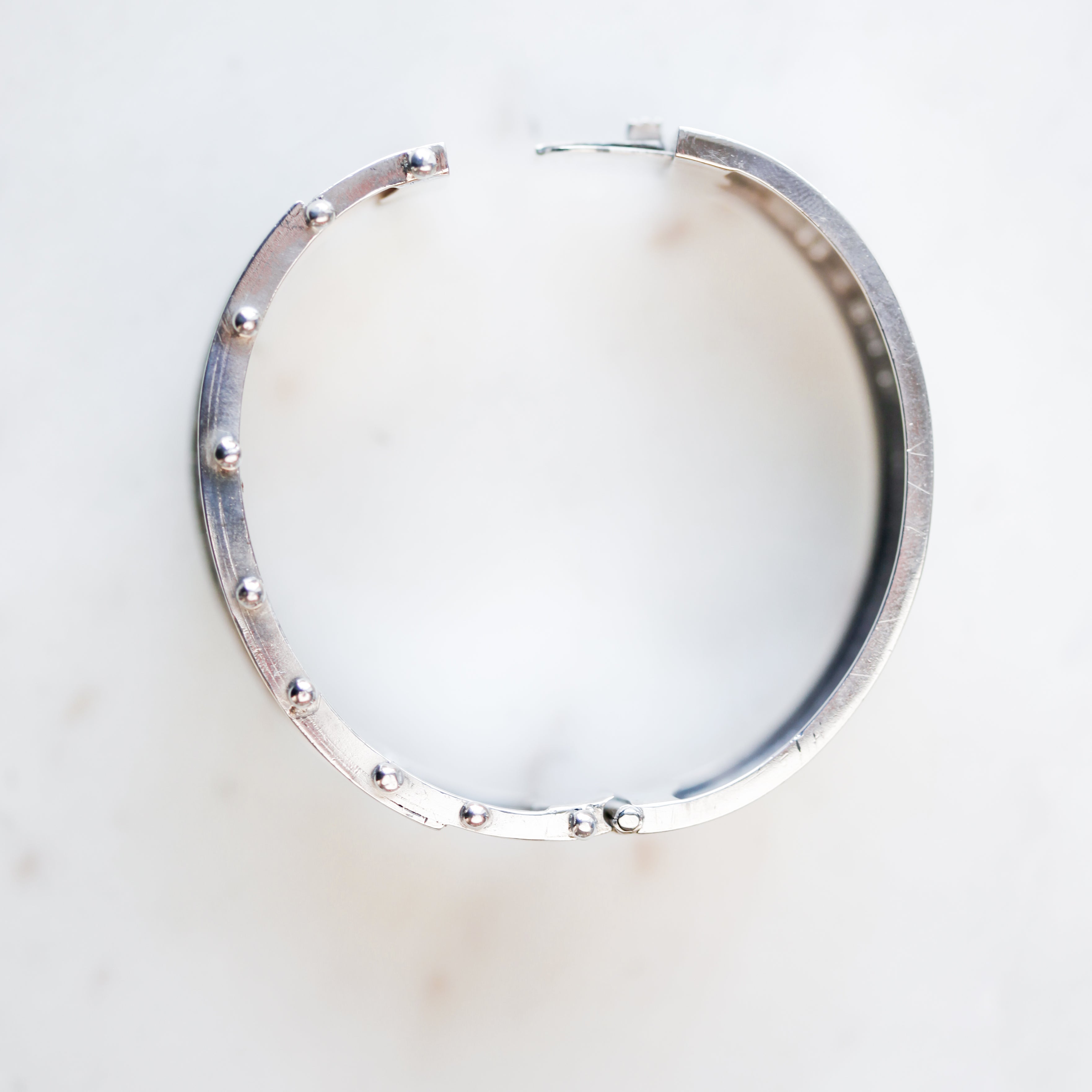 Floral Victorian Sterling Bangle
