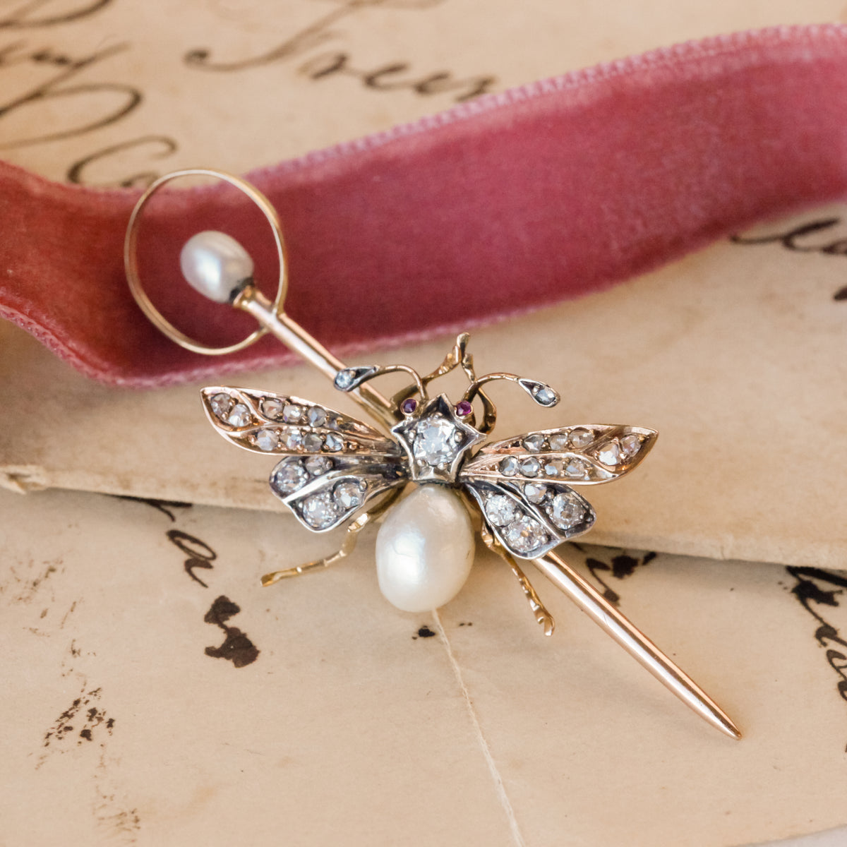 Idgie Victorian Diamond Insect Pendant