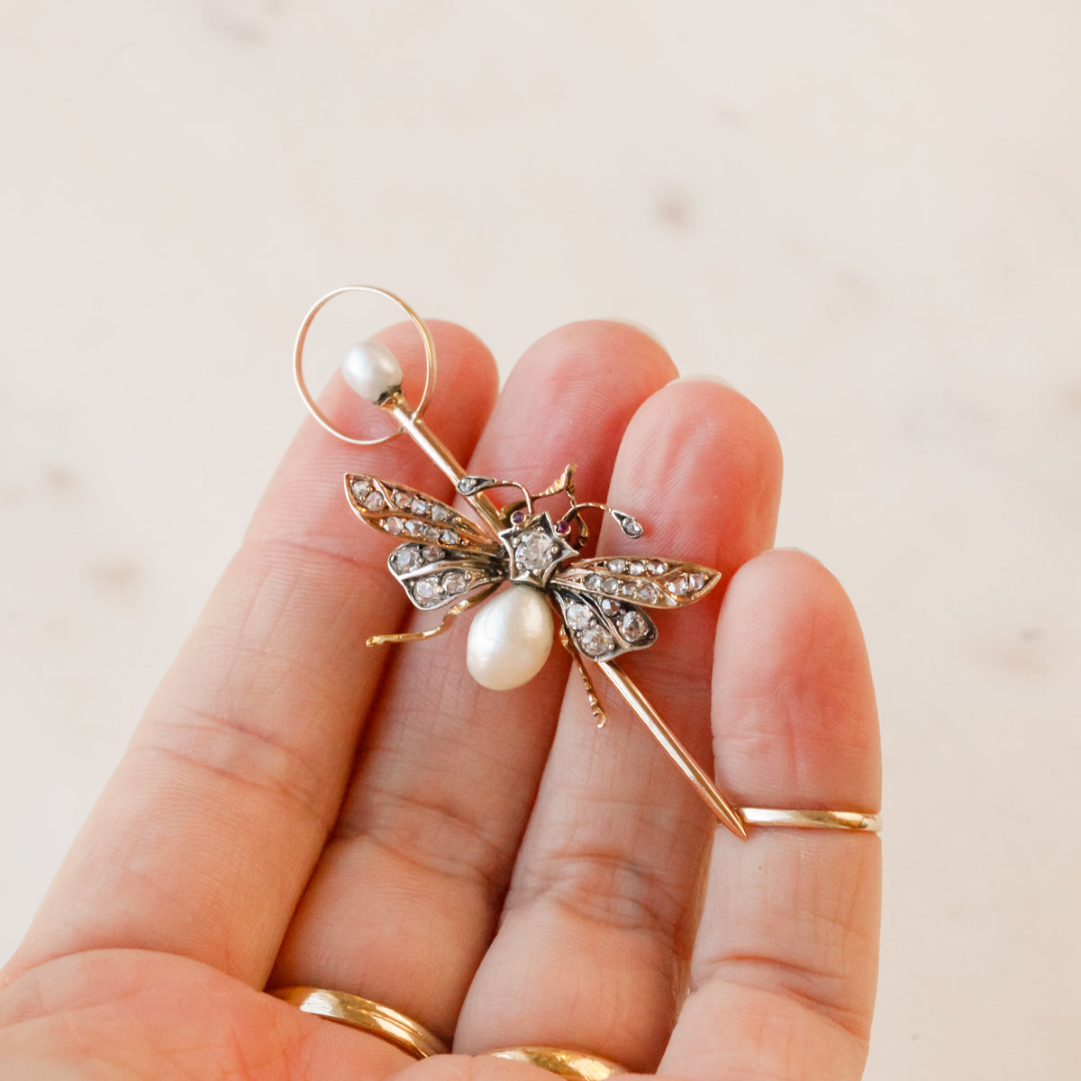 Idgie Victorian Diamond Insect Pendant