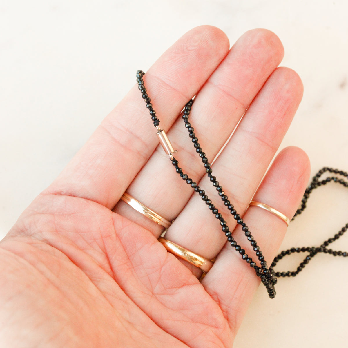 Bella Strand Necklace with Antique 9k Gold Clasp