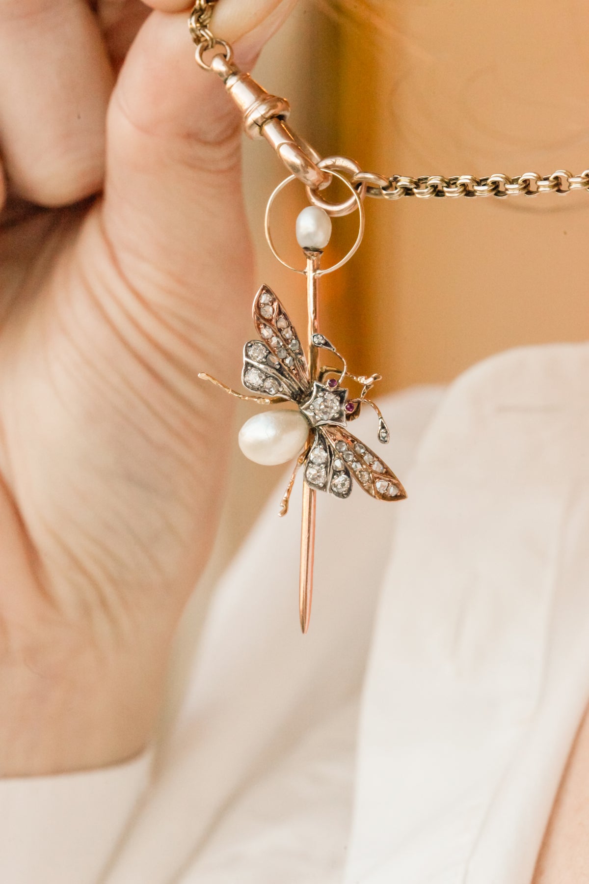 Idgie Victorian Diamond Insect Pendant