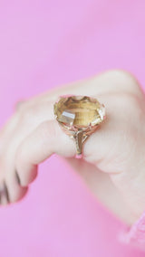 Chloe Citrine Statement Ring