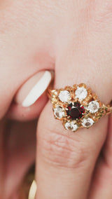 Berle Garnet + Gold Ring