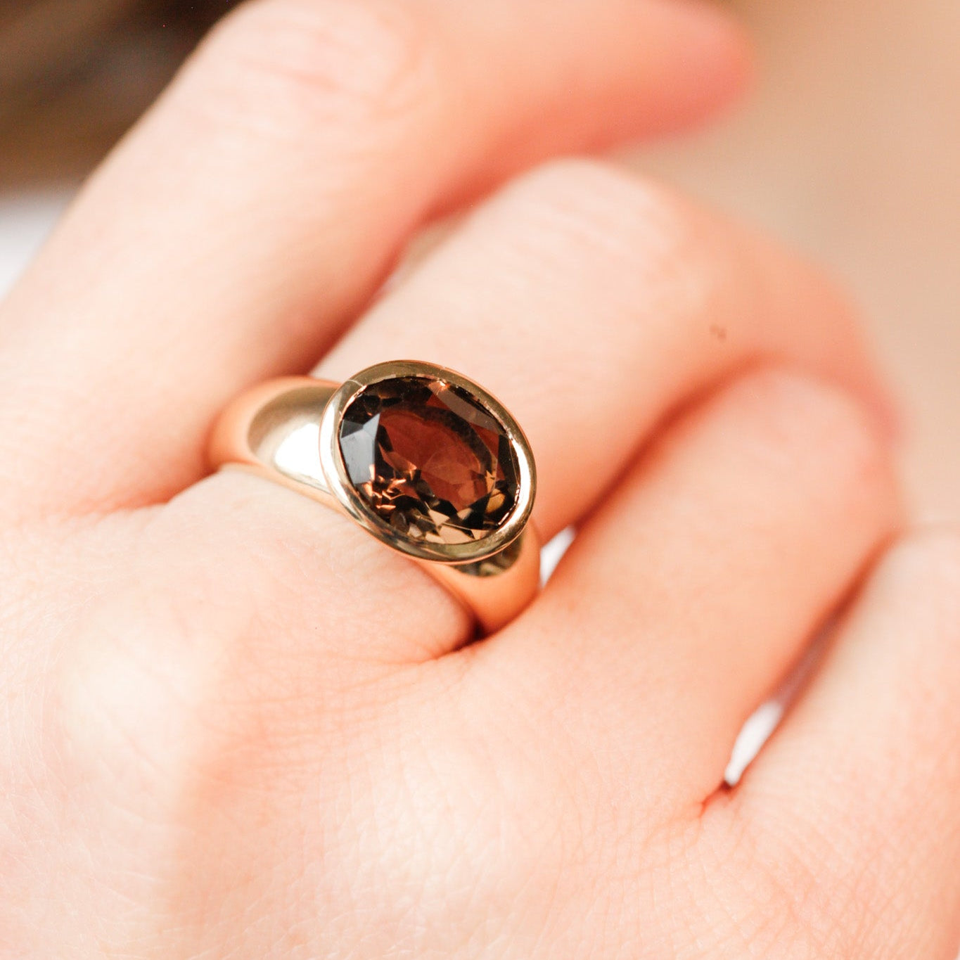 Smoky Quartz in Empire Setting