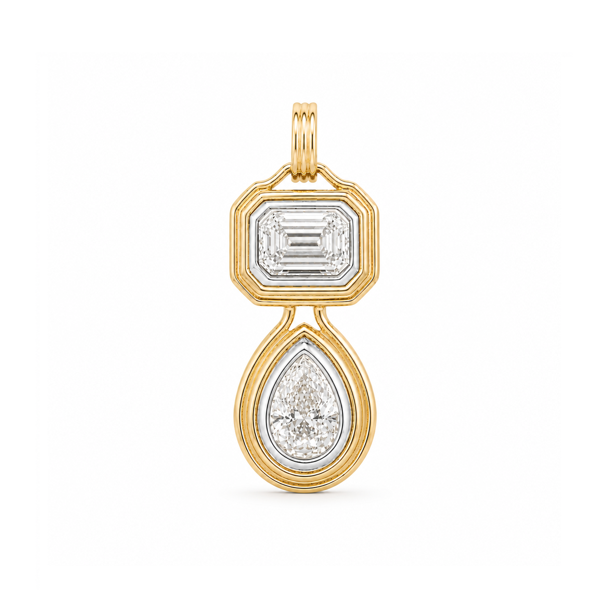 Duo Celene Pendant with Diamonds