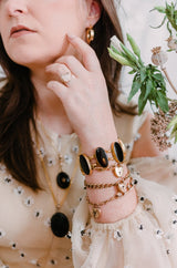 woman wearing lots of jewelry