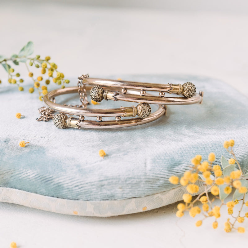 Matching Odis Etruscan Engagement Bracelets