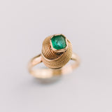 Emerald Knot Ring
