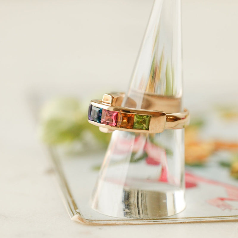 Oz Rainbow Cocktail Ring